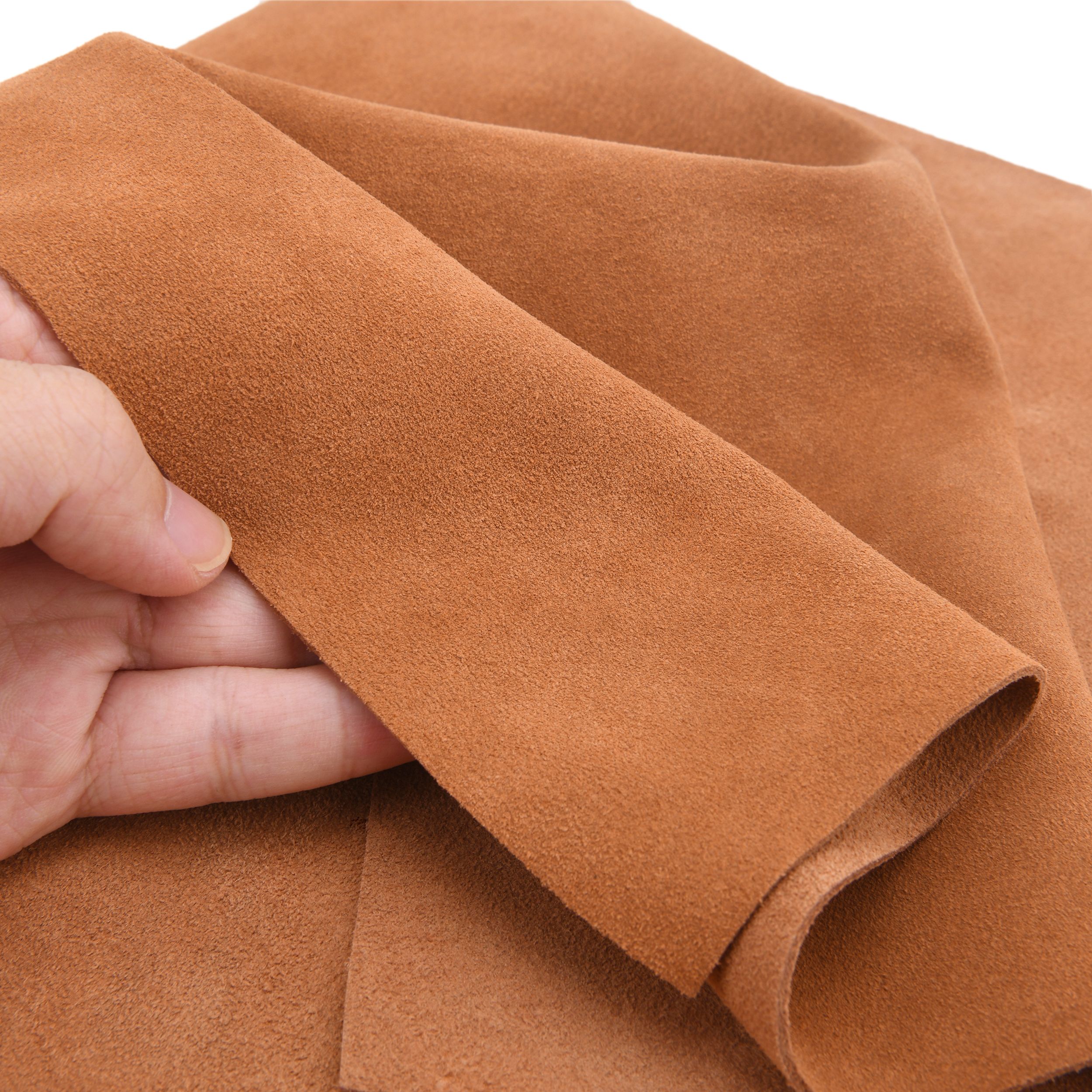Leather Suede Sheet Skins Pieces 1.5-1.8mm Thick Soft Tooling Leather Square