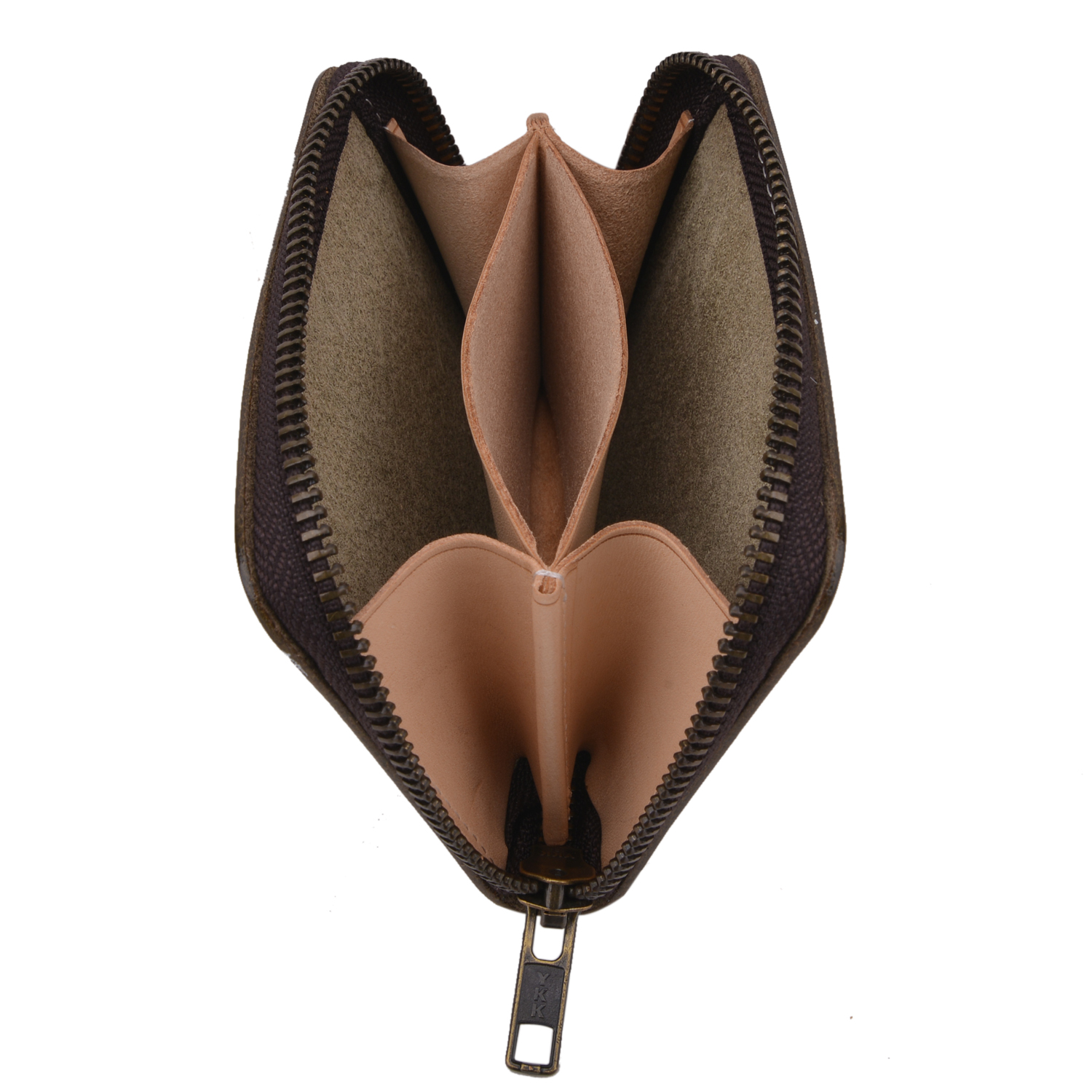 Genuine Leather Coin Pouch Change Holder for Men / Woman with Zipper Pouch