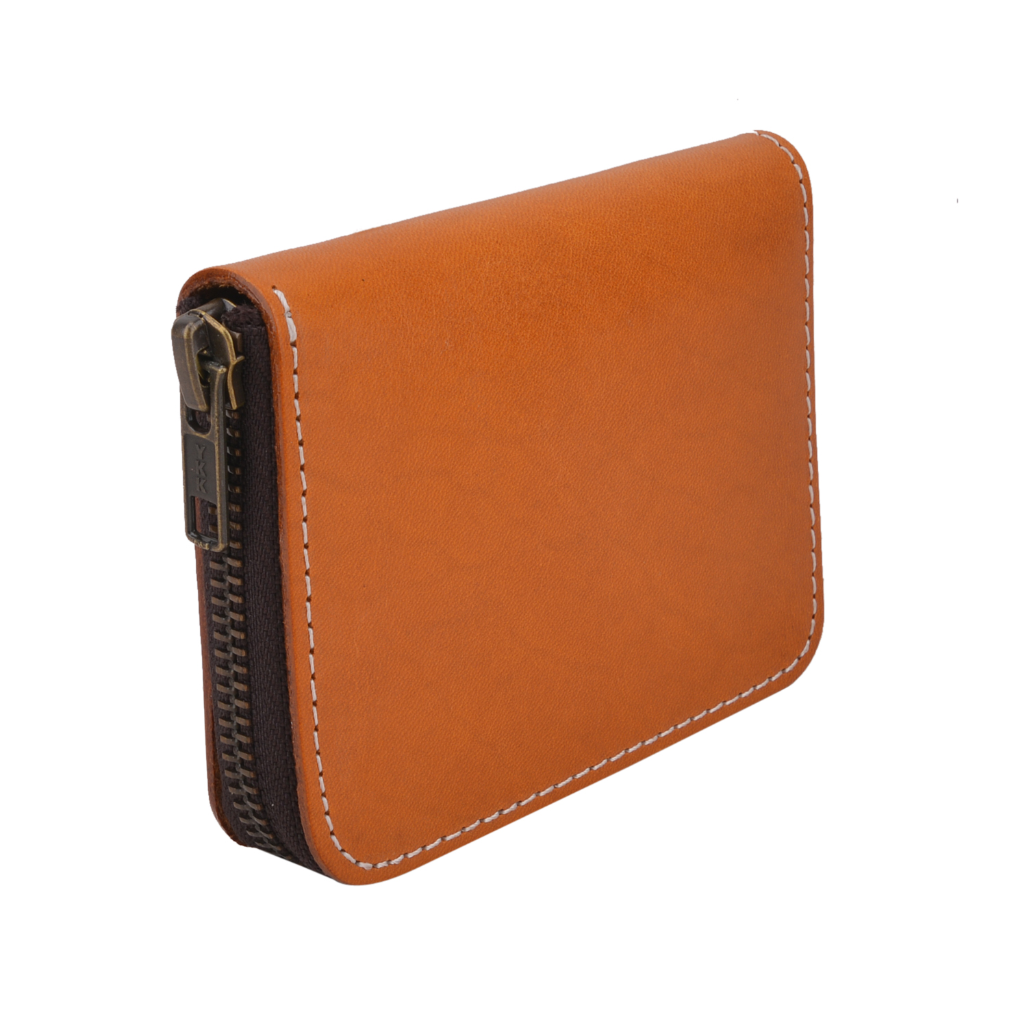 Genuine Leather Coin Pouch Change Holder for Men / Woman with Zipper Pouch