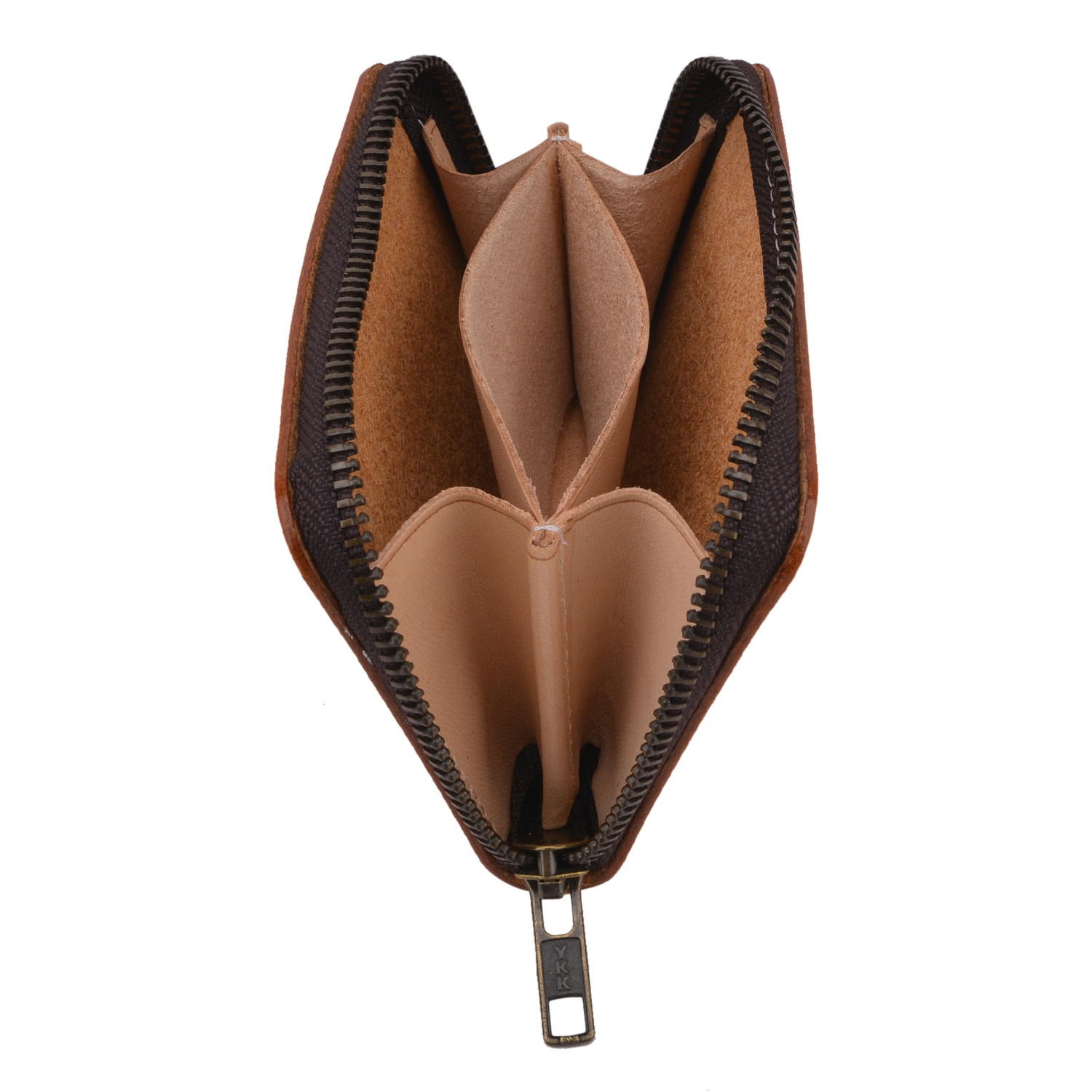 Genuine Leather Coin Pouch Change Holder for Men / Woman with Zipper Pouch