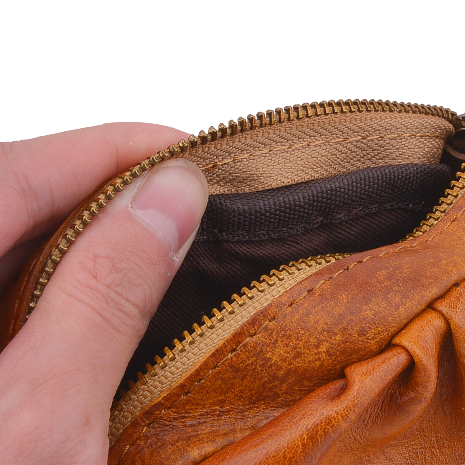 Zipper Pouch Traveling Small Coin Wallet Mini Leather Coin Bags Earphone Data Line Storage Bags ID Credit Card Holder Money Bag