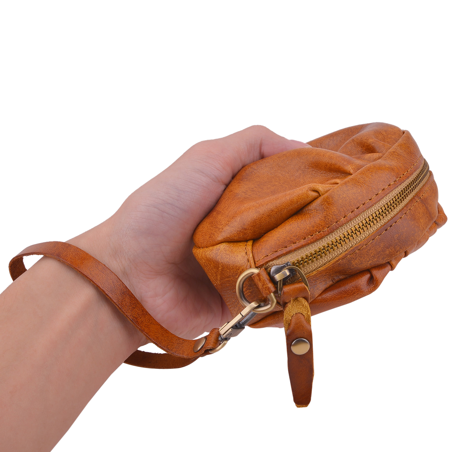 Zipper Pouch Traveling Small Coin Wallet Mini Leather Coin Bags Earphone Data Line Storage Bags ID Credit Card Holder Money Bag