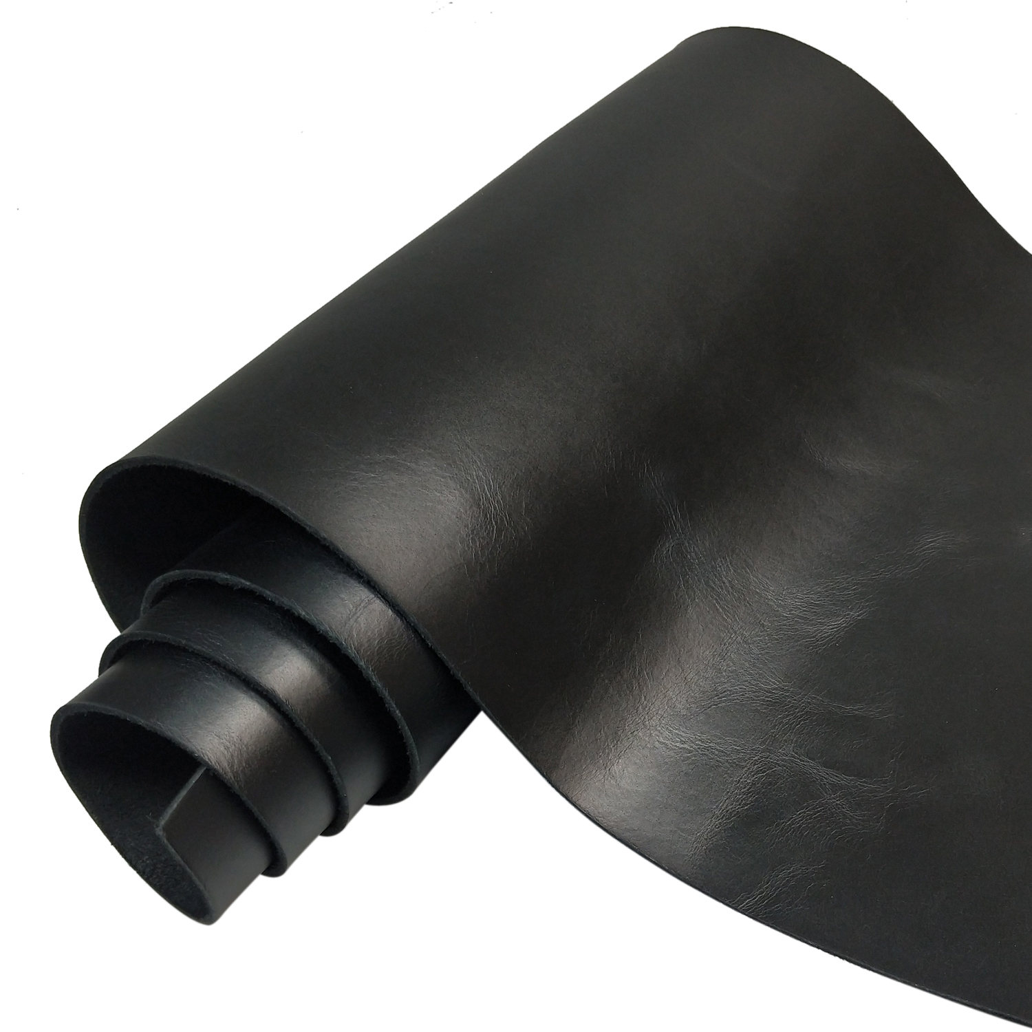 1.8mm Black / Brown Oil Waxy Cowhide Crafts Leather Sheets Tooling Leathers