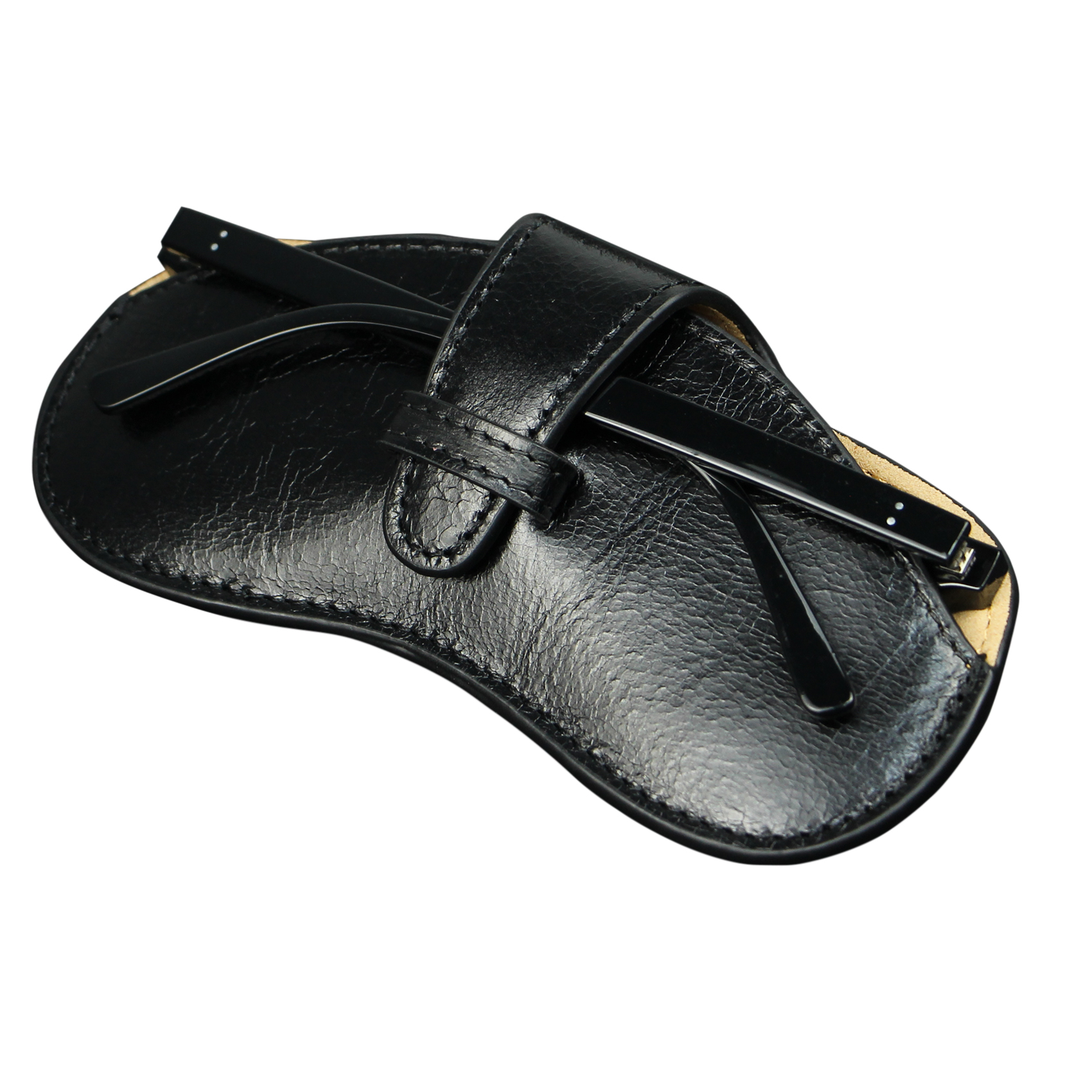 WAYNE'S DOG Genuine Leather Glasses Case Sunglasses Pouch Eyeglass Case for Men and Women