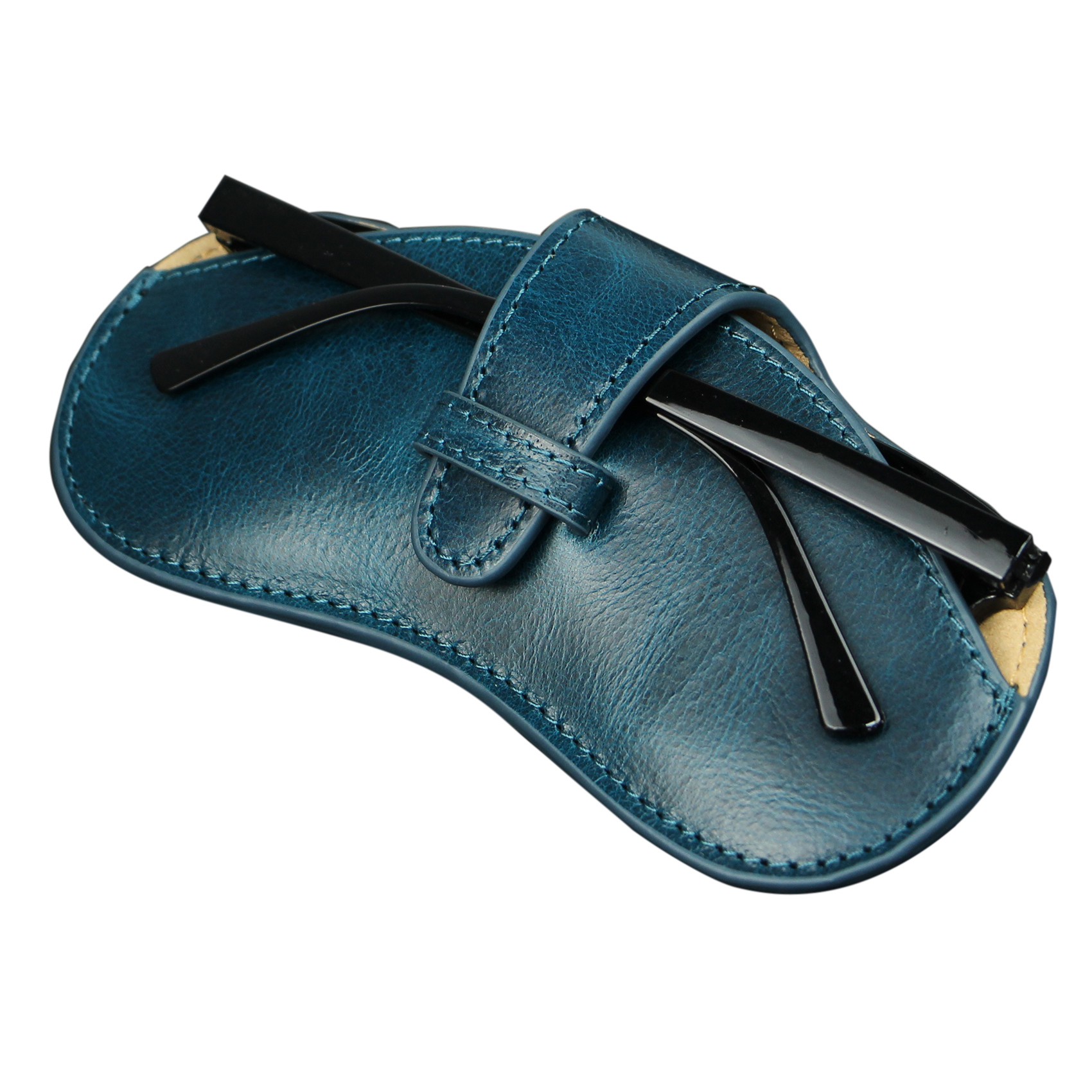 WAYNE'S DOG Genuine Leather Glasses Case Sunglasses Pouch Eyeglass Case for Men and Women