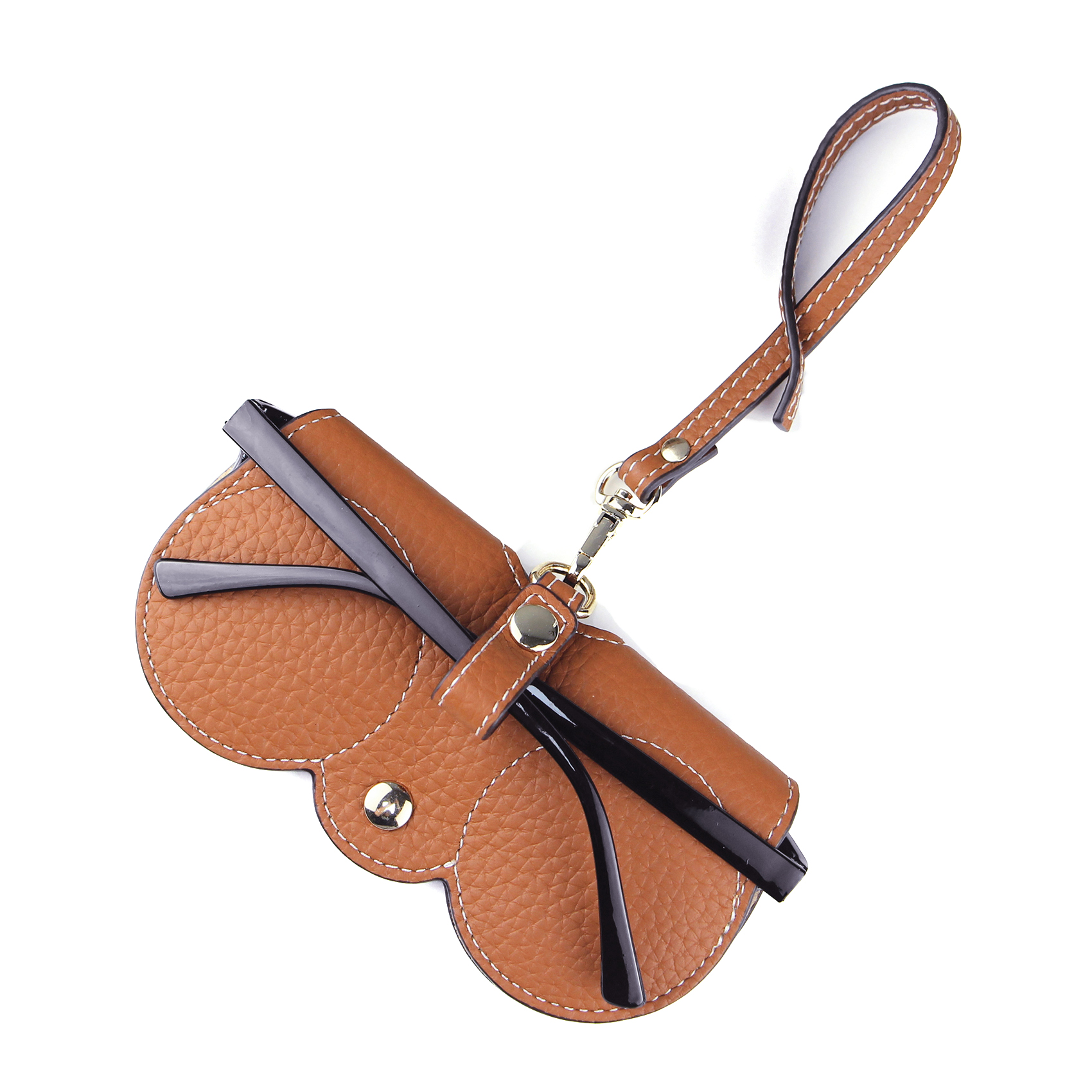  Genuine Leather Slip in Glasses Sleeve Pouch Eye Glasses Case Pouch 