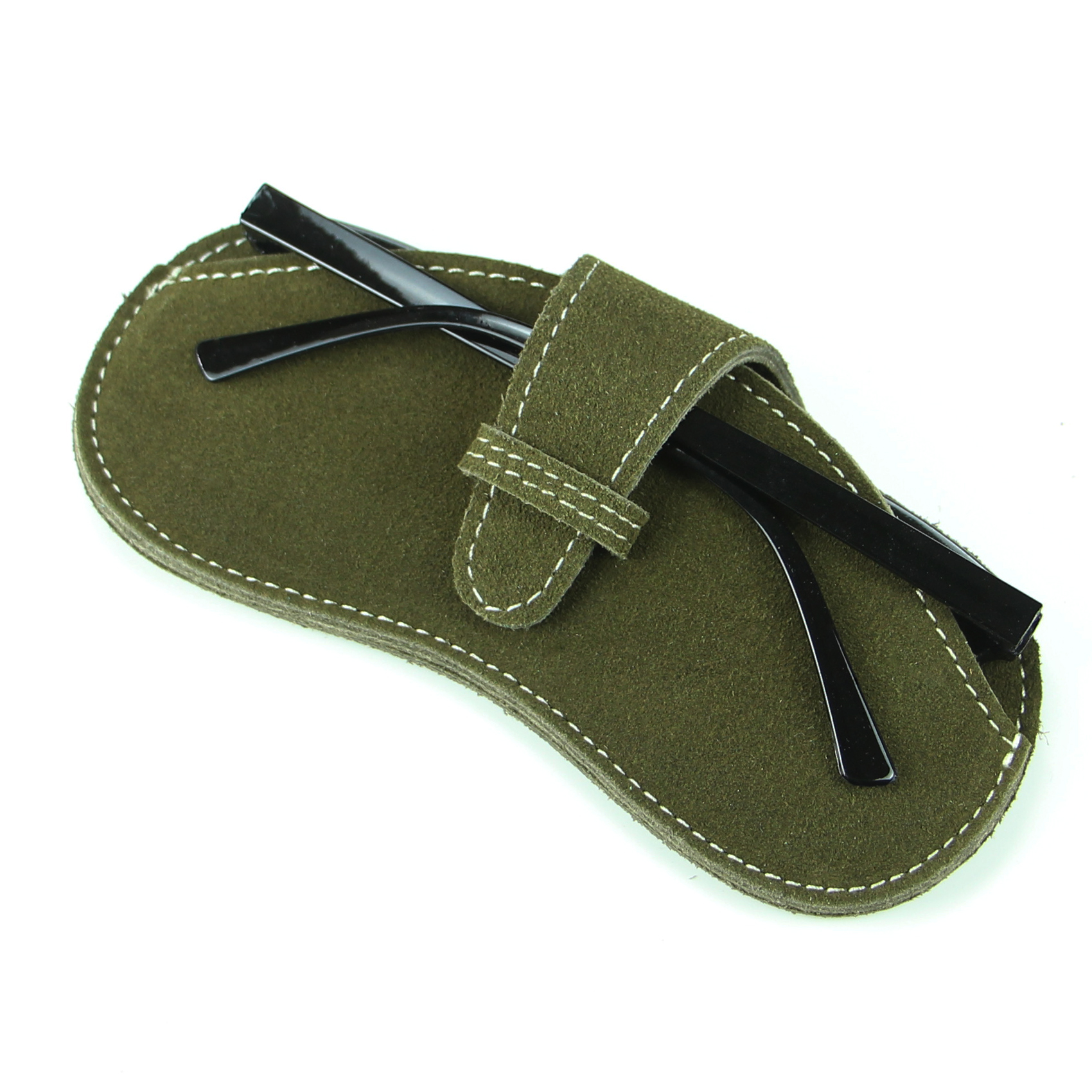 WAYNE'S DOG Genuine Leather Glasses Case Sunglasses Pouch Eyeglass Case for Men and Women