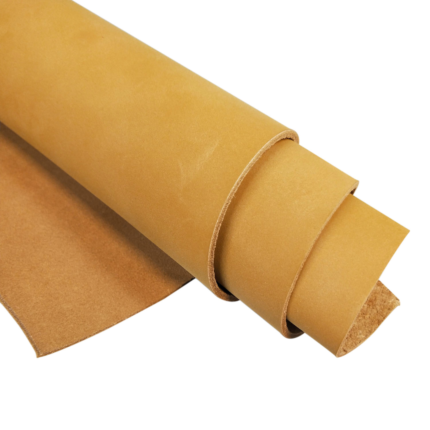 Golden Head-Brushed Genuine Cowhide Tooling Leather Square 5/6 OZ