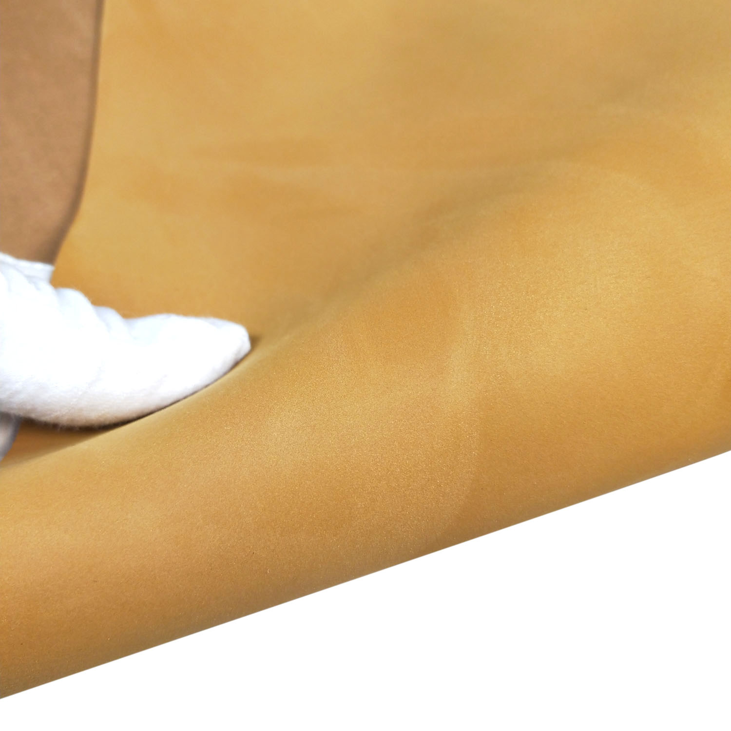 Golden Head-Brushed Genuine Cowhide Tooling Leather Square 5/6 OZ