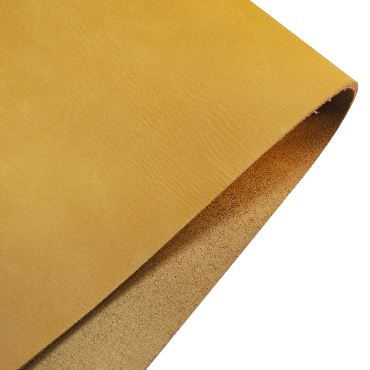 Golden Head-Brushed Genuine Cowhide Tooling Leather Square 5/6 OZ