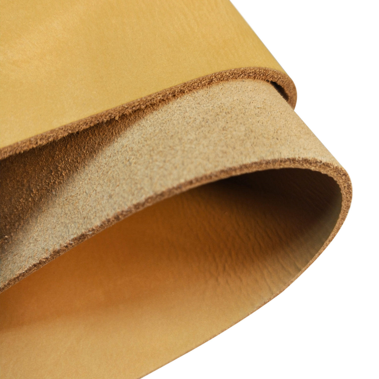 Golden Head-Brushed Genuine Cowhide Tooling Leather Square 5/6 OZ