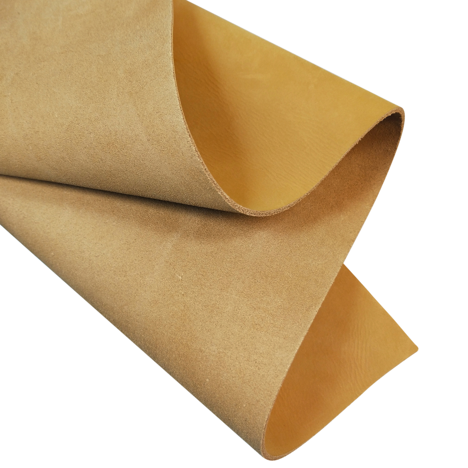Golden Head-Brushed Genuine Cowhide Tooling Leather Square 5/6 OZ