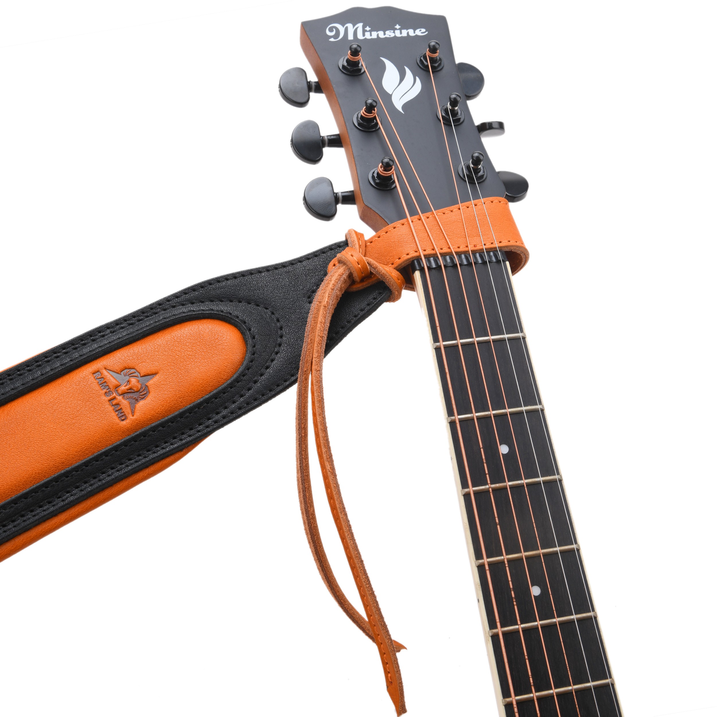 Guitar Strap Leather Real Cowhide Adjust for Acoustic Electric Bass