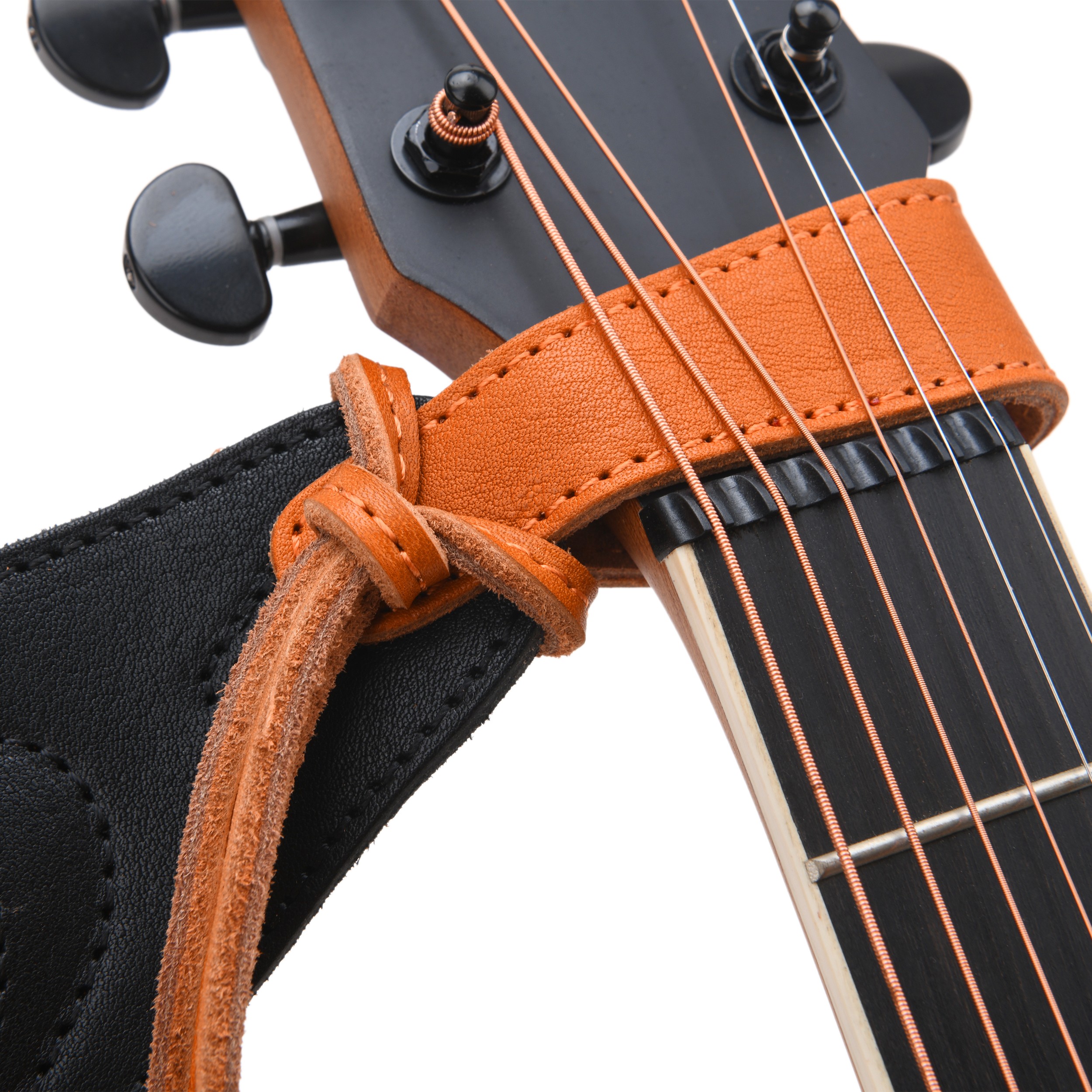 Guitar Strap Leather Real Cowhide Adjust for Acoustic Electric Bass