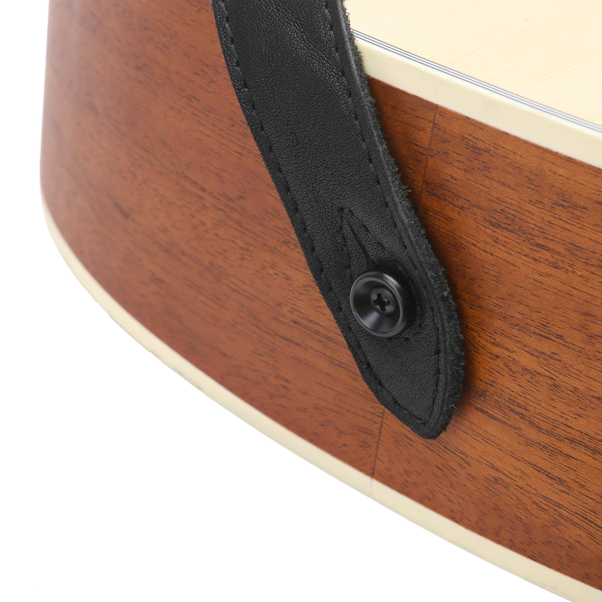 Guitar Strap Leather Real Cowhide Adjust for Acoustic Electric Bass