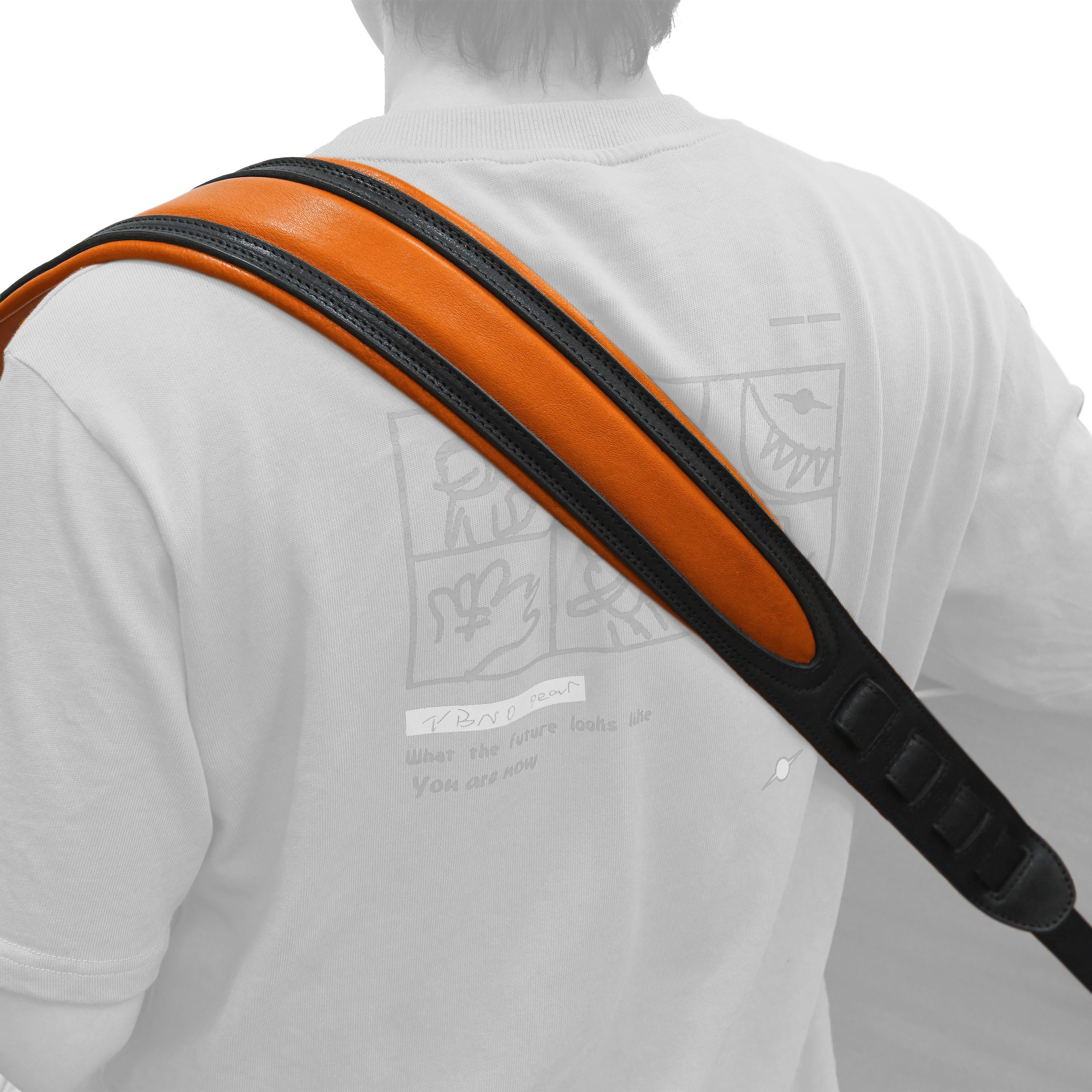 Guitar Strap Leather Real Cowhide Adjust for Acoustic Electric Bass