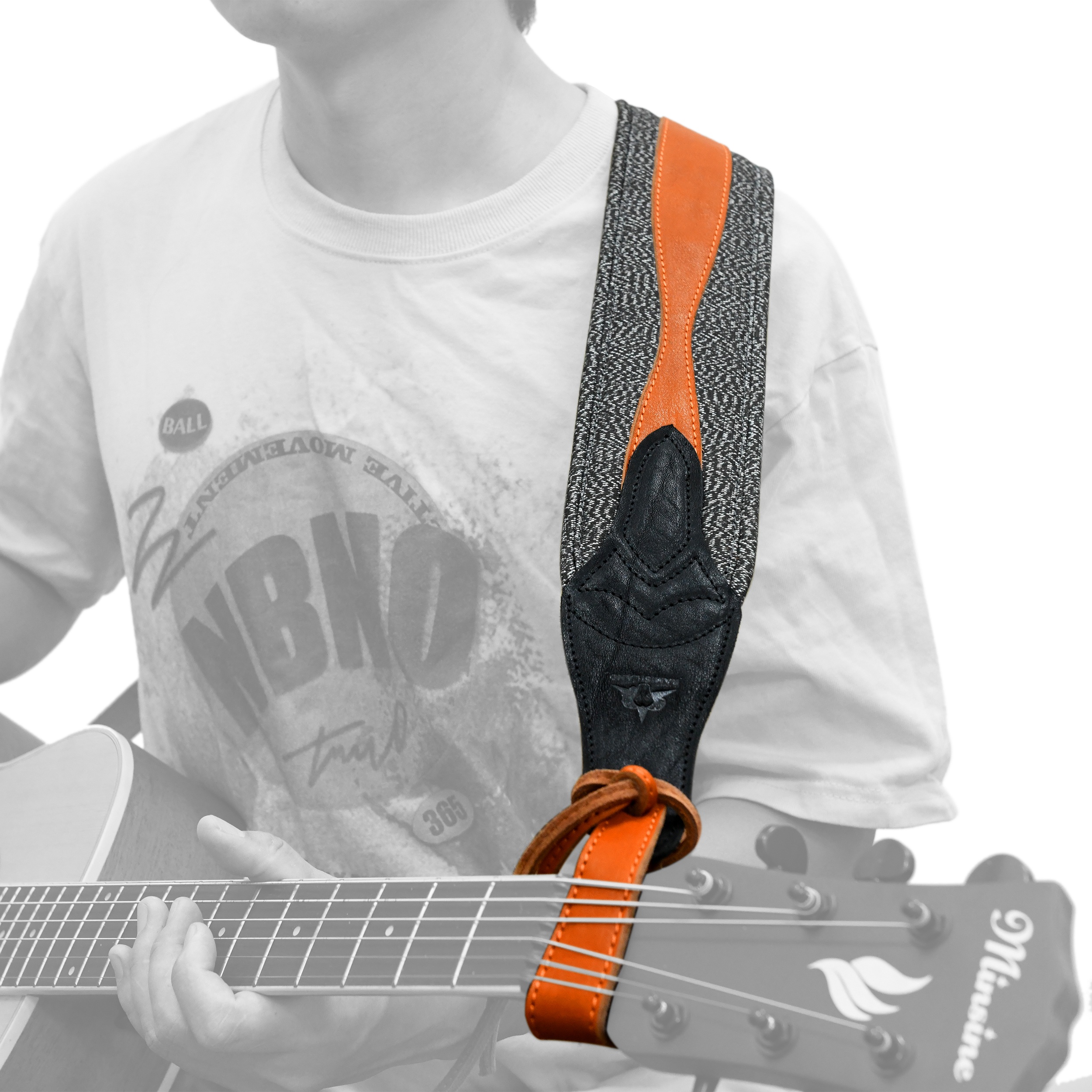 Padded Leather Guitar Strap 3" Wide Adjustable Belt for Electric Bass