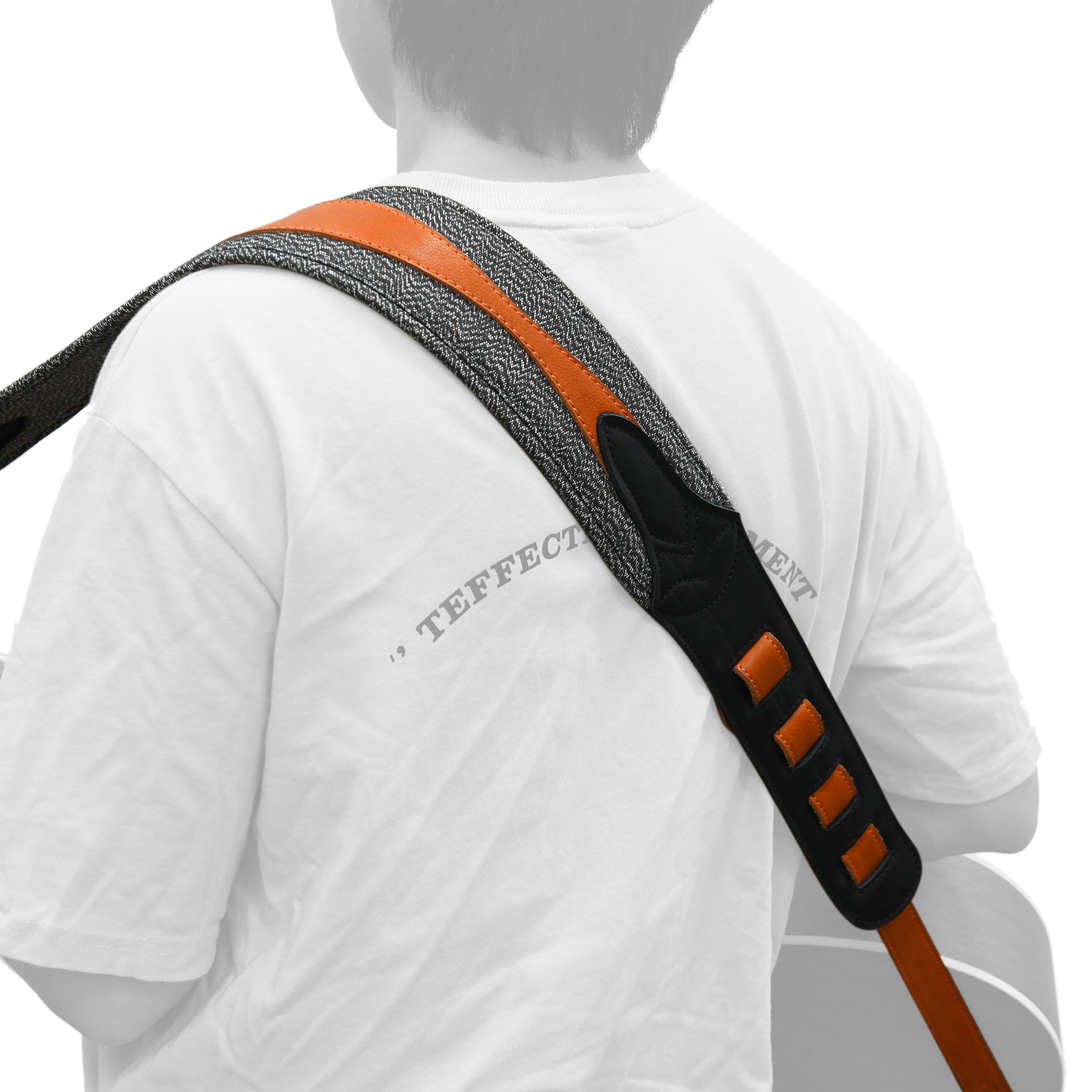 Padded Leather Guitar Strap 3" Wide Adjustable Belt for Electric Bass