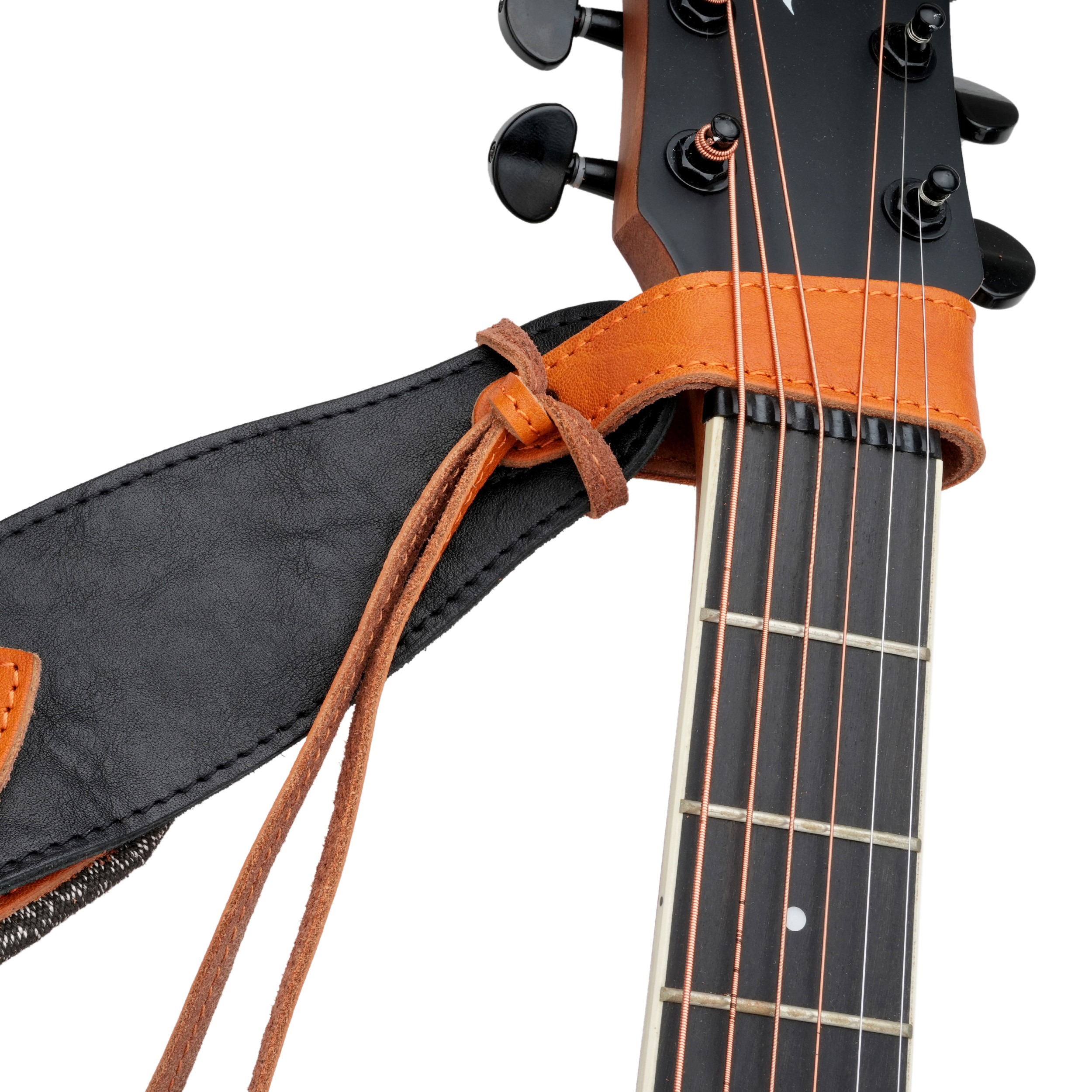 Padded Cowhide Leather Guitar Strap for Acoustic Electric Bass Guitar