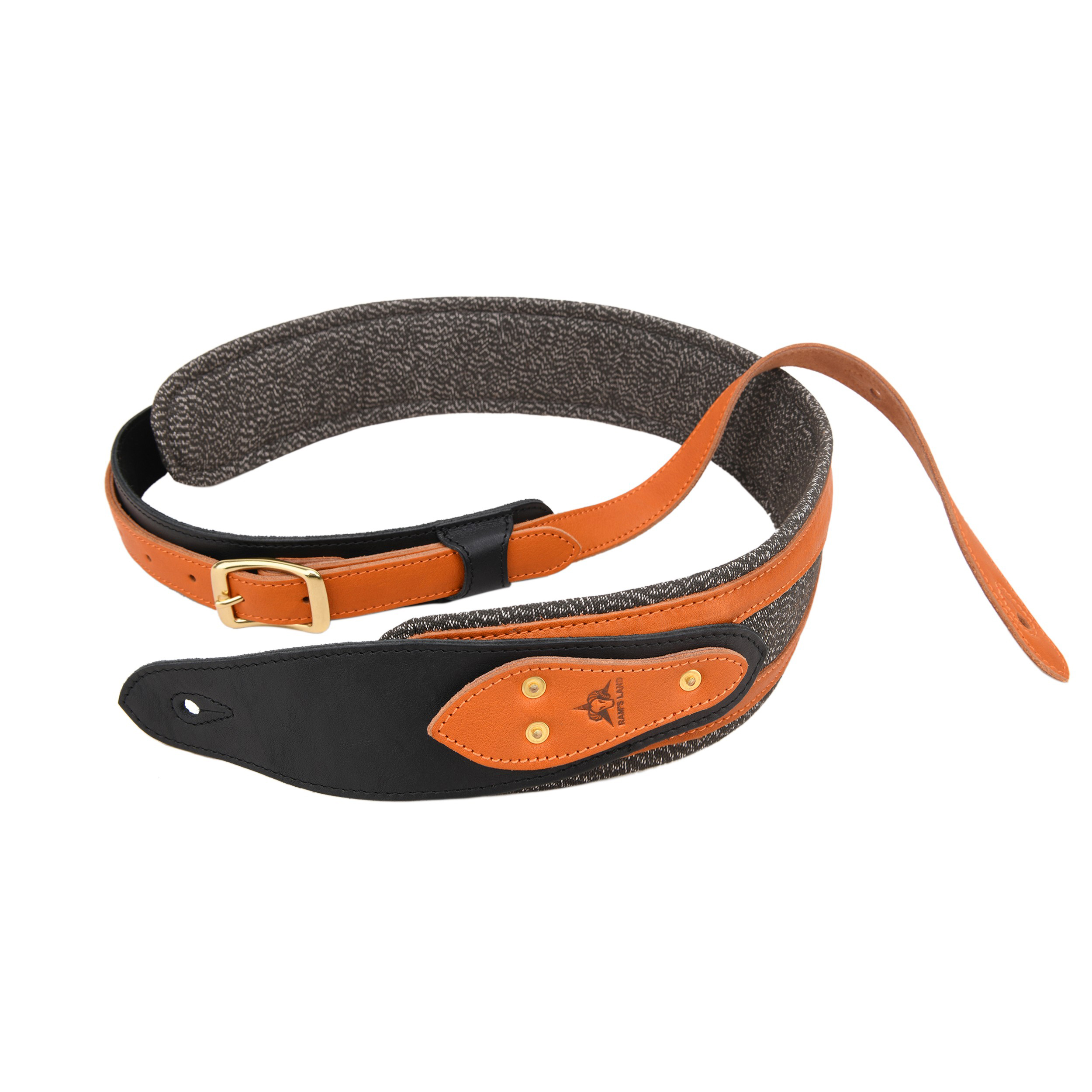 Padded Cowhide Leather Guitar Strap for Acoustic Electric Bass Guitar