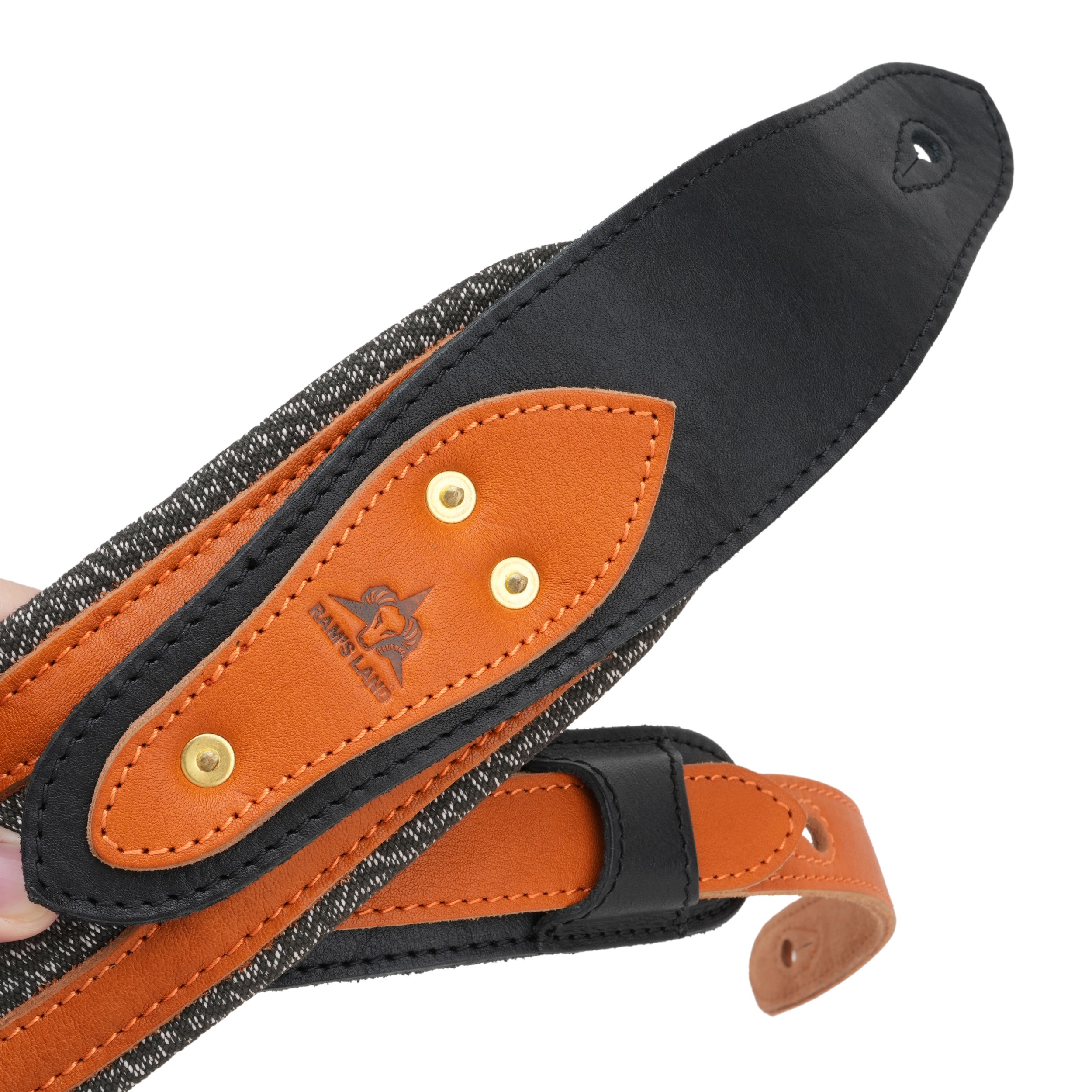 Padded Cowhide Leather Guitar Strap for Acoustic Electric Bass Guitar