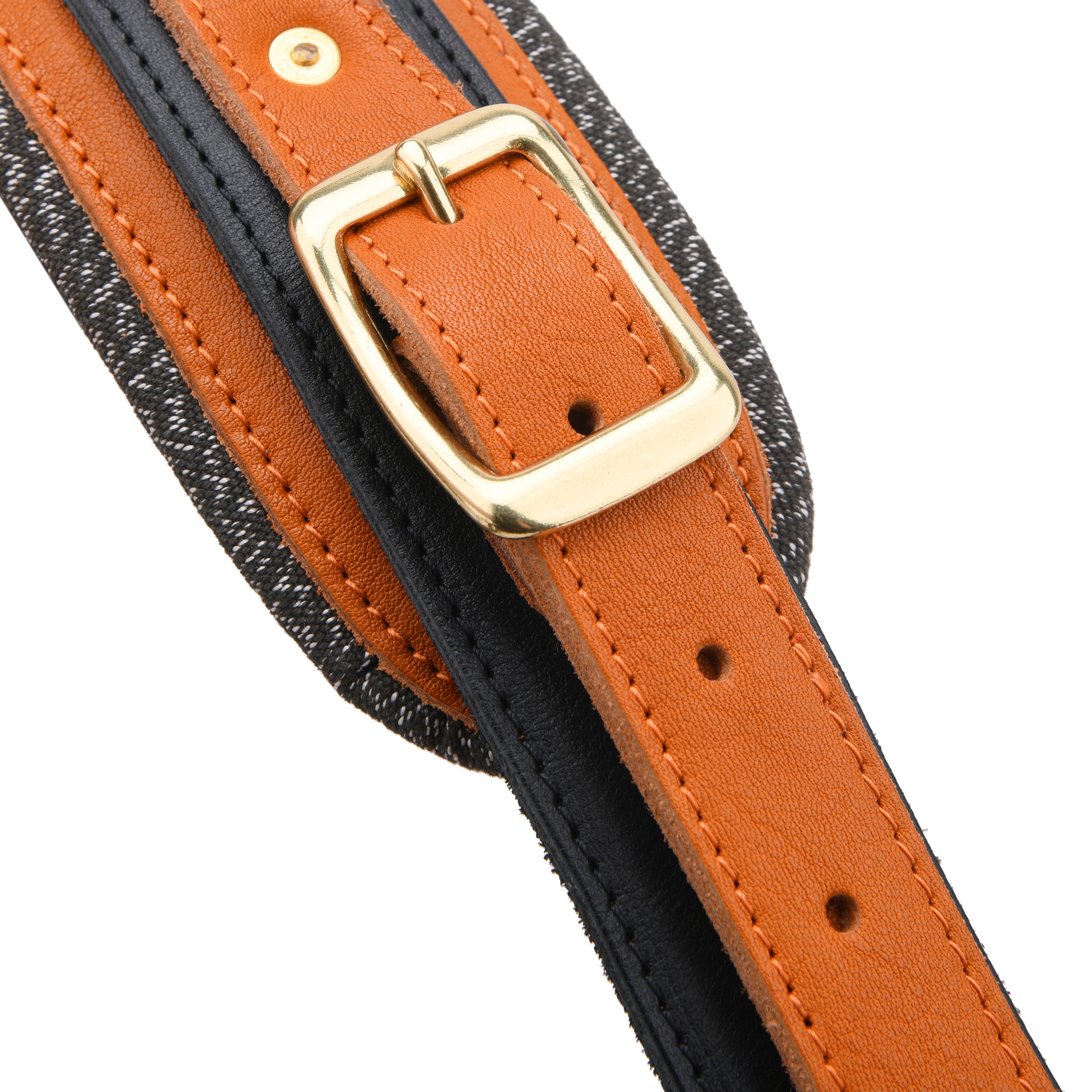 Padded Cowhide Leather Guitar Strap for Acoustic Electric Bass Guitar
