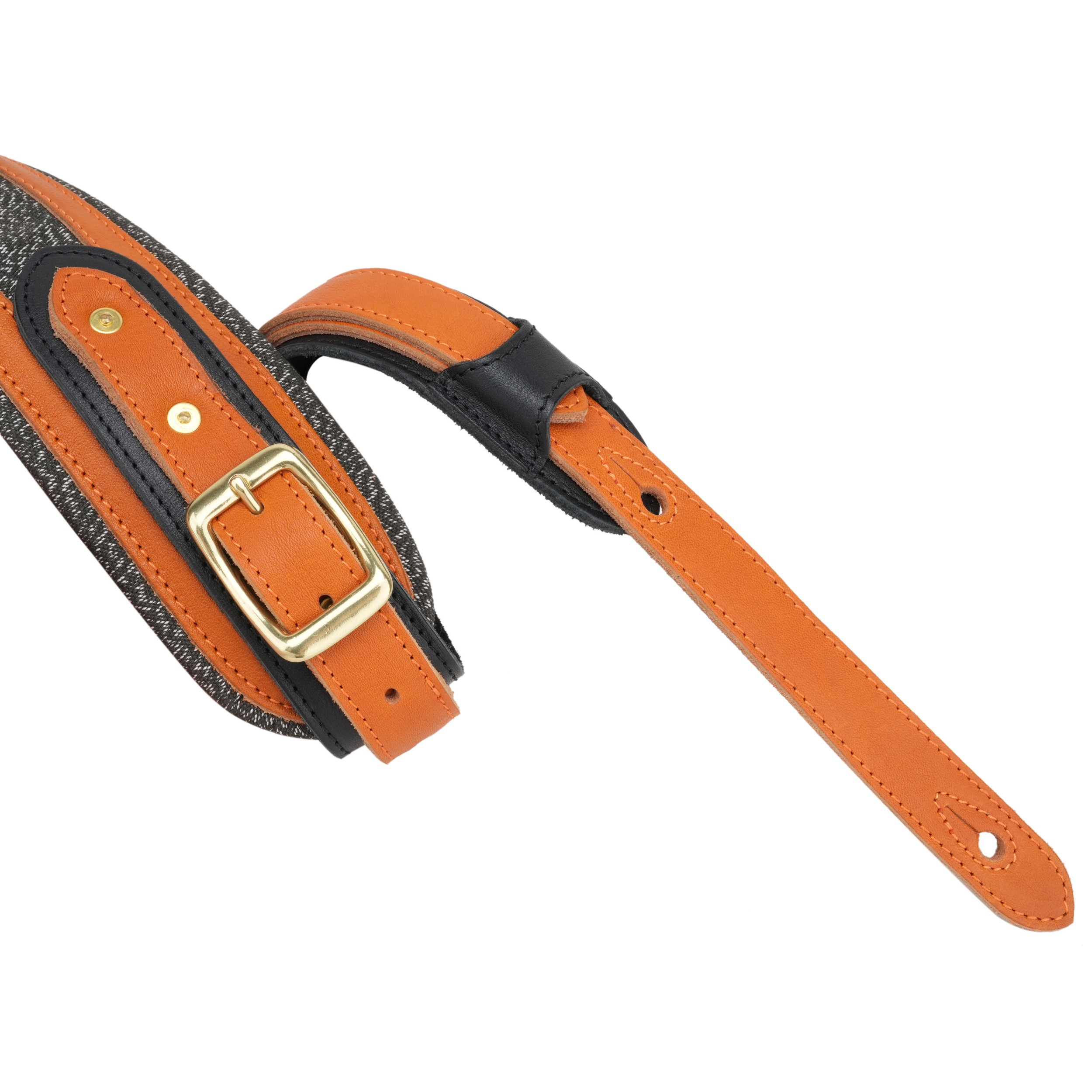 Padded Cowhide Leather Guitar Strap for Acoustic Electric Bass Guitar