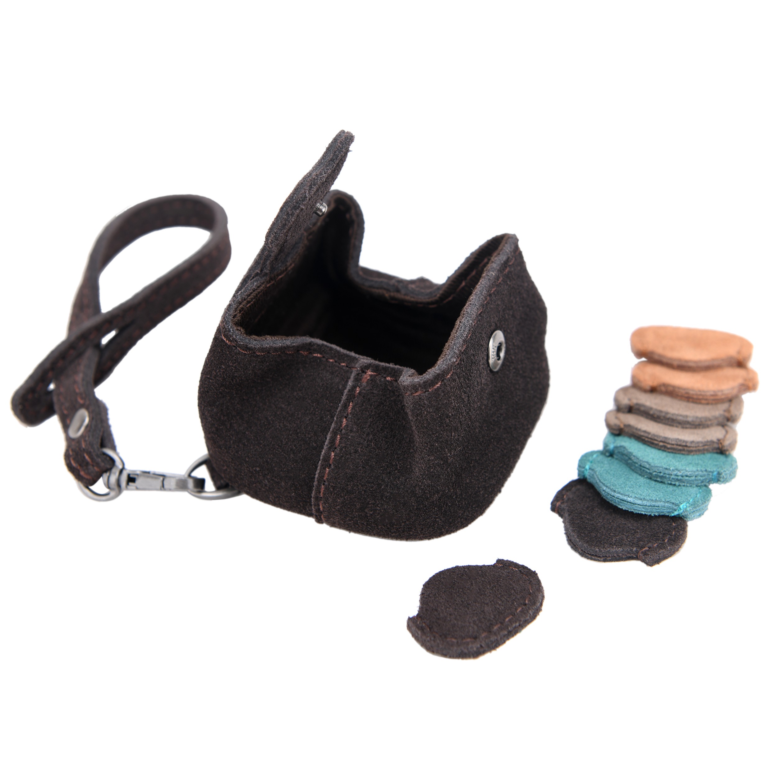 Leather Guitar Pick Holder, Cowhide Mini Coin Pocket | Coin Pouch