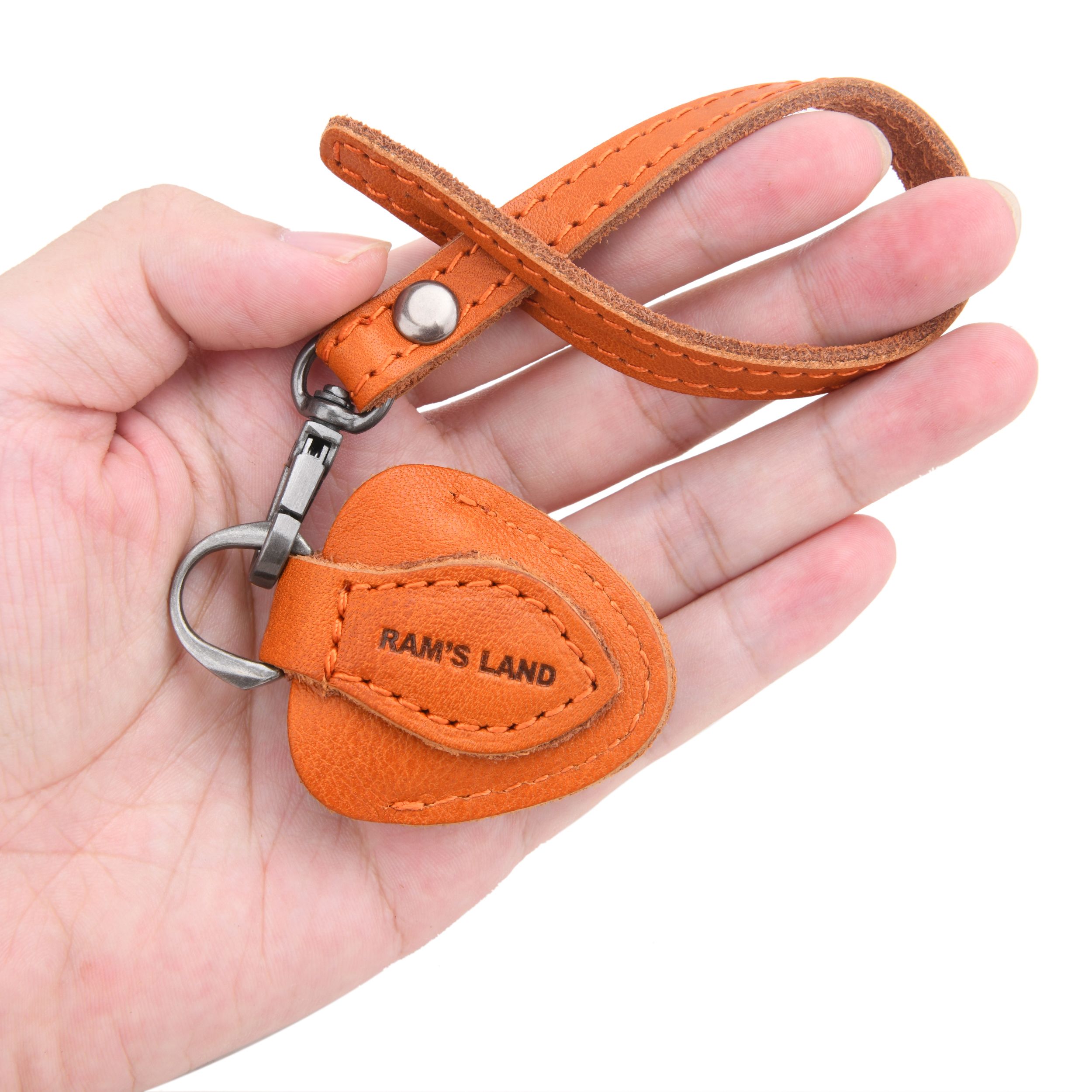 Leather Guitar Pick Holder, Guitar Pick Pouch Keychain