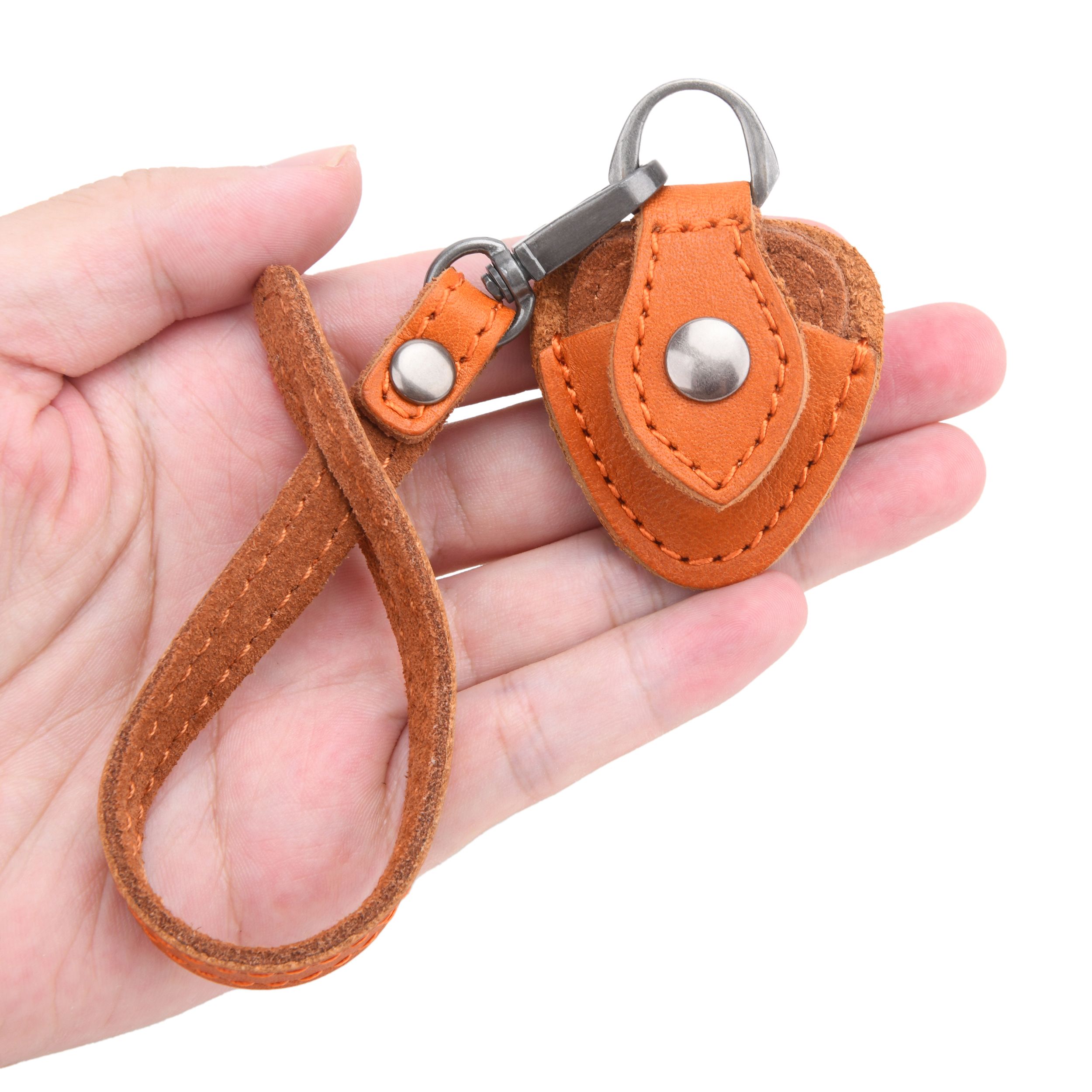 Leather Guitar Pick Holder, Guitar Pick Pouch Keychain