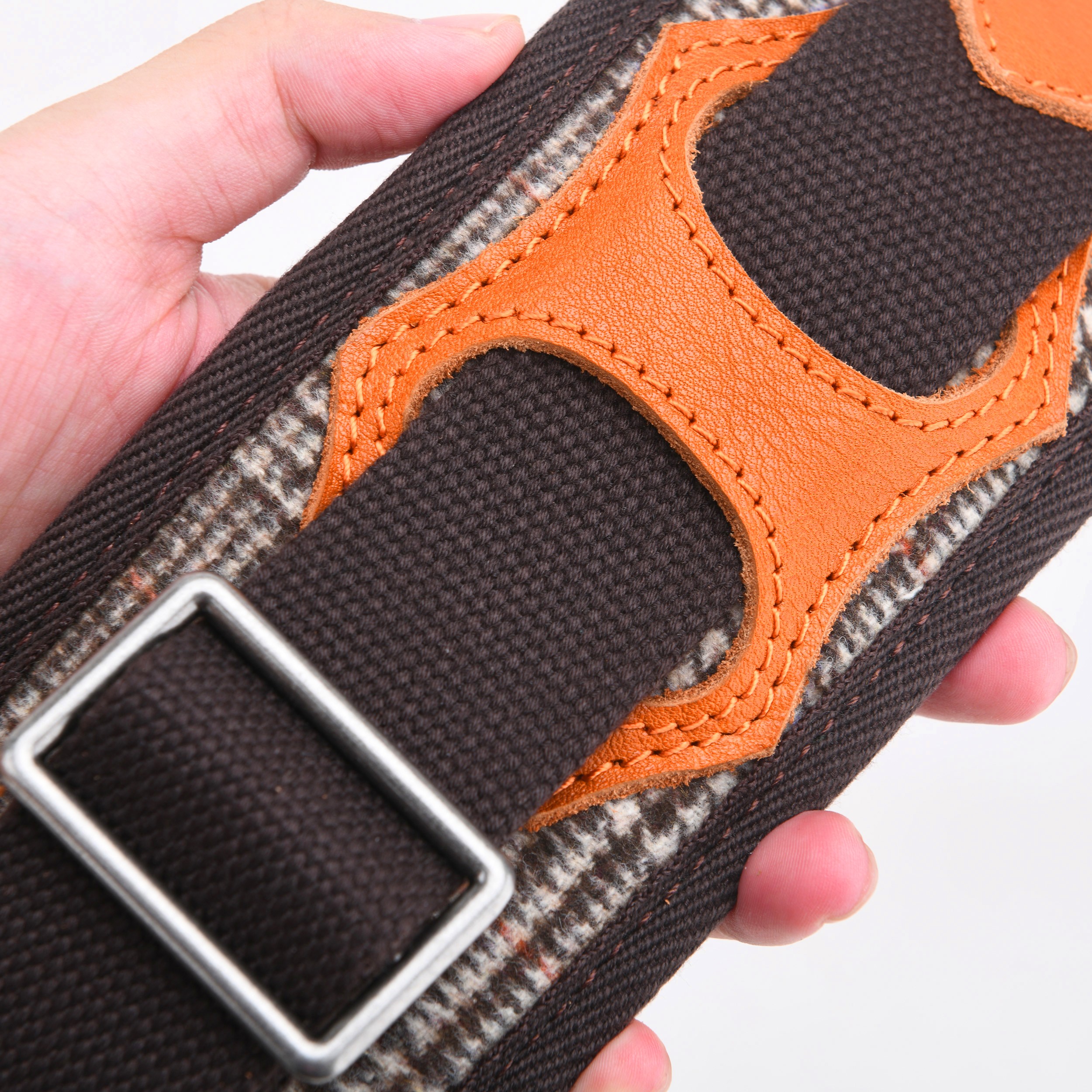 Leather Guitar Strap 3" Inch Wide Vintage Padded Guitar and Bass Strap