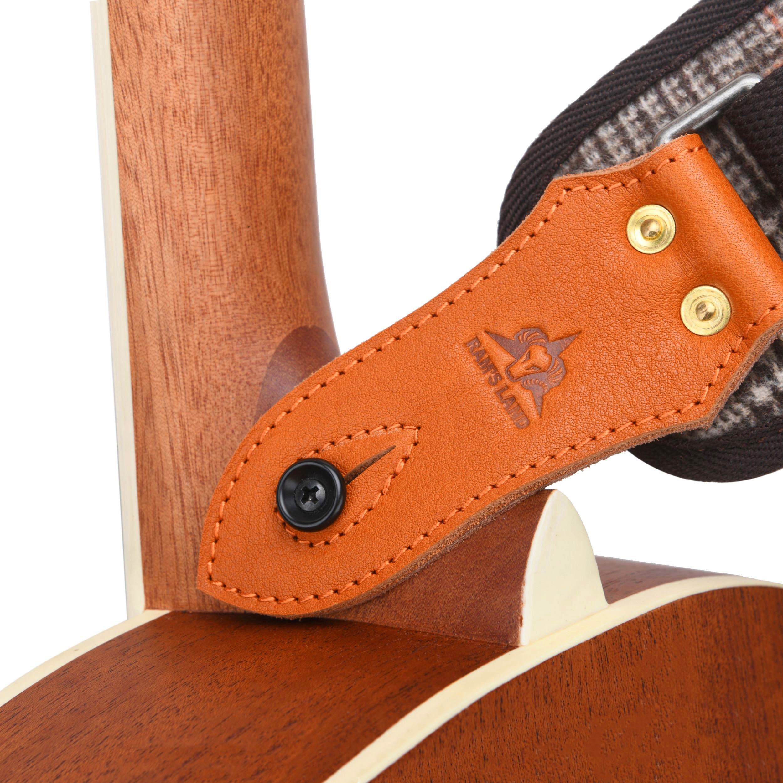 Leather Guitar Strap 3" Inch Wide Vintage Padded Guitar and Bass Strap