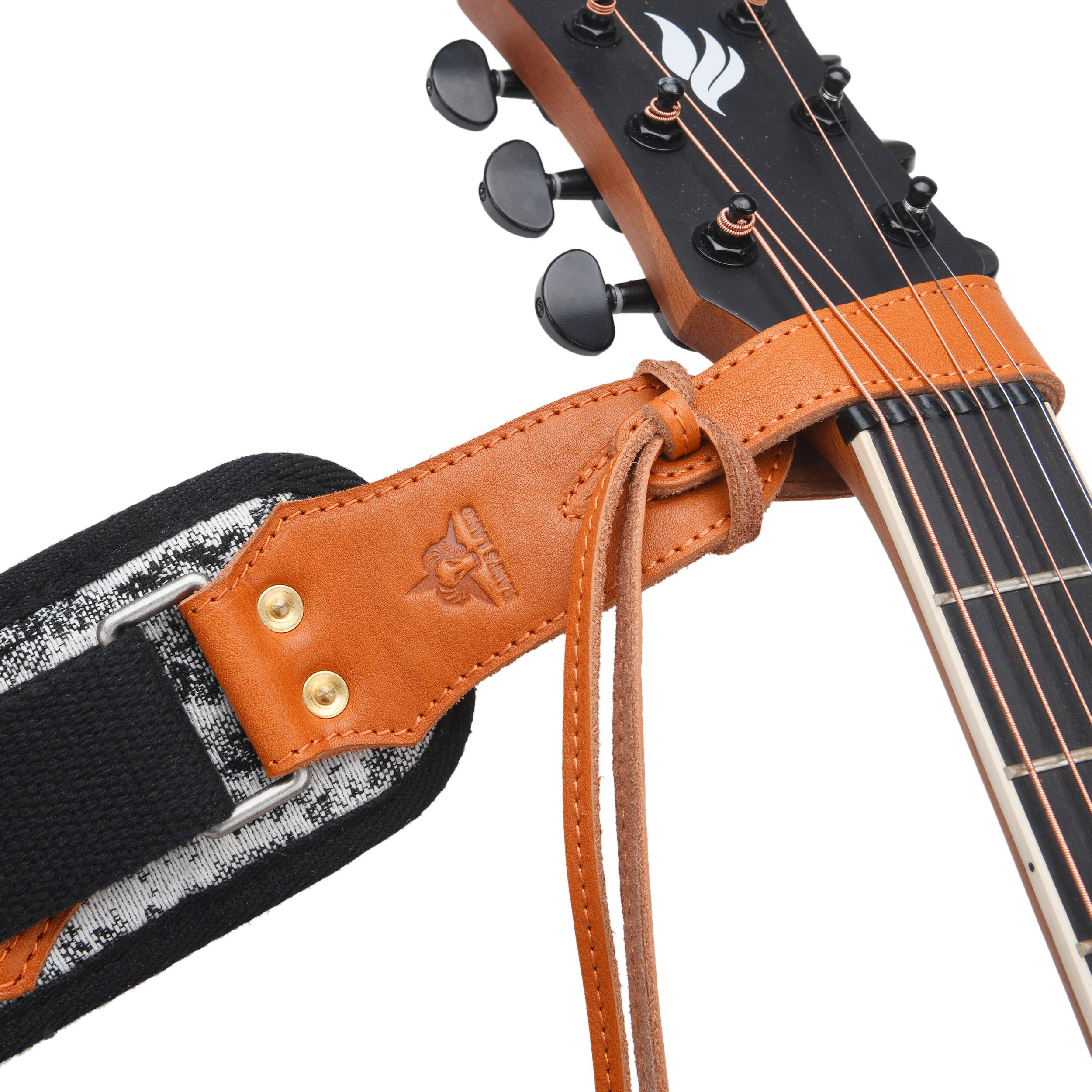 Leather Guitar Strap 3" Inch Wide Vintage Padded Guitar and Bass Strap