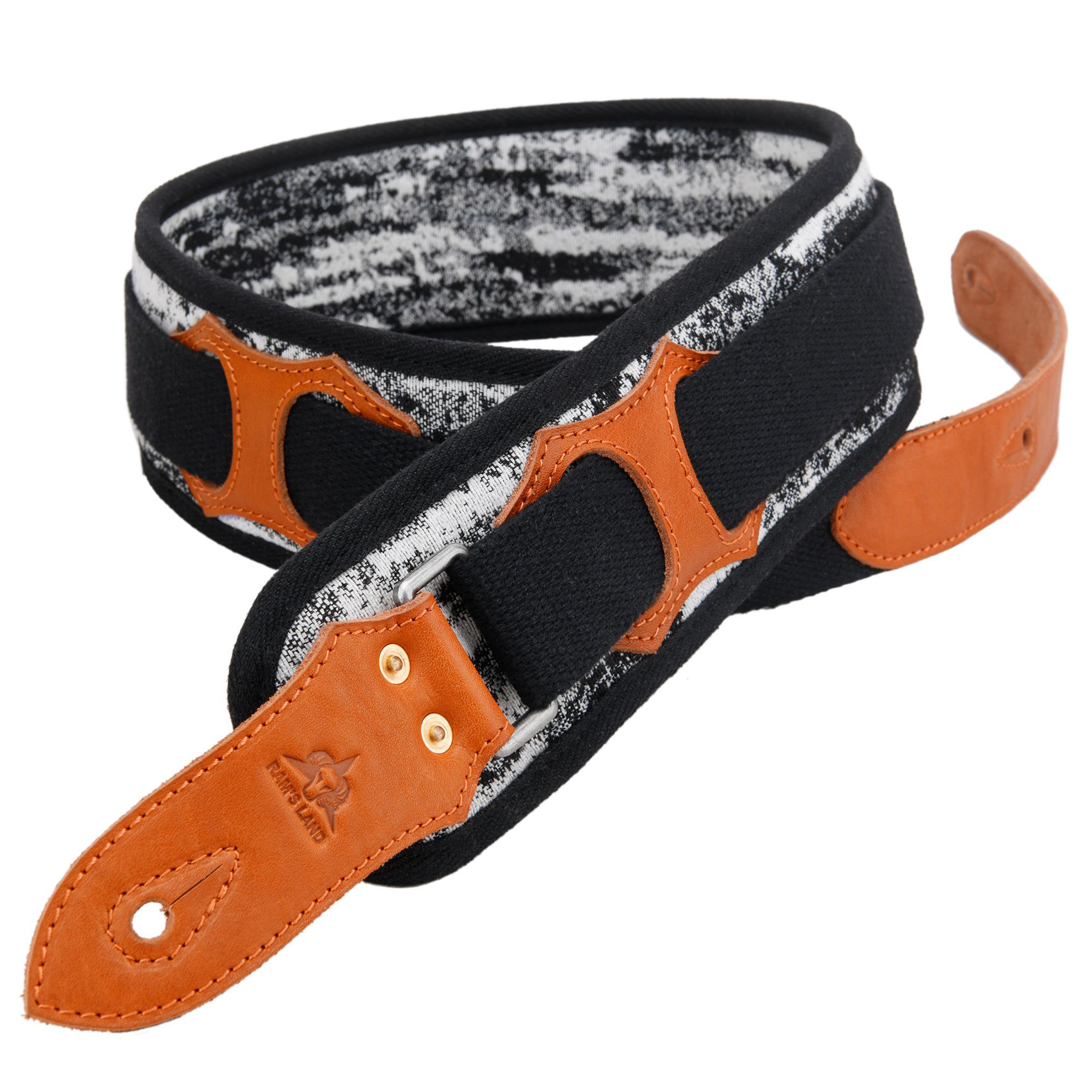 Leather Guitar Strap 3" Inch Wide Vintage Padded Guitar and Bass Strap