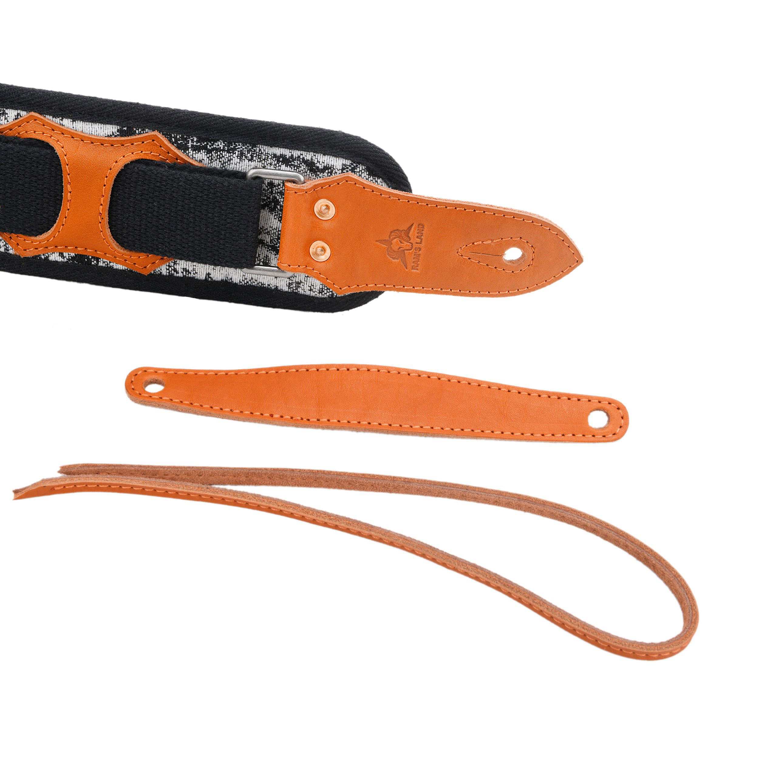 Leather Guitar Strap 3" Inch Wide Vintage Padded Guitar and Bass Strap