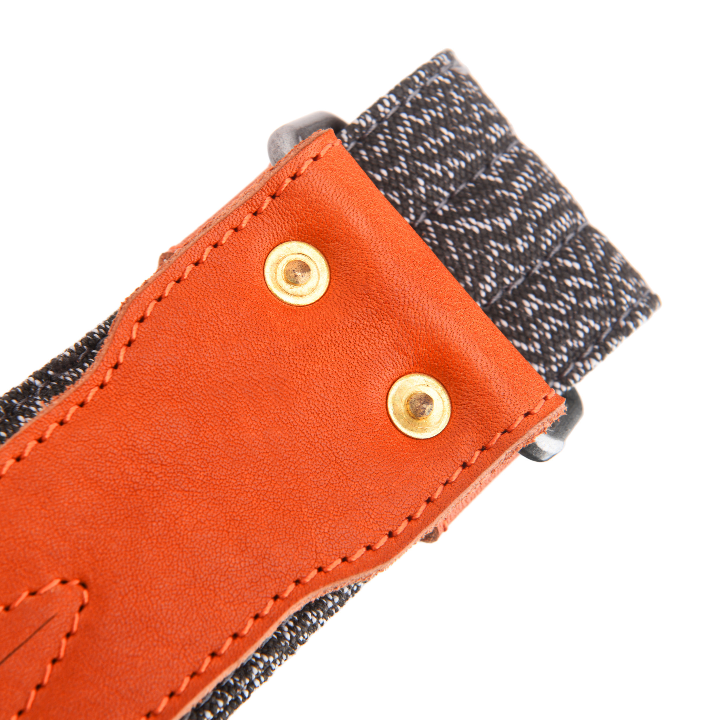 Stripe Cotton Guitar Strap for Electric Guitars Bass, Cowhide End