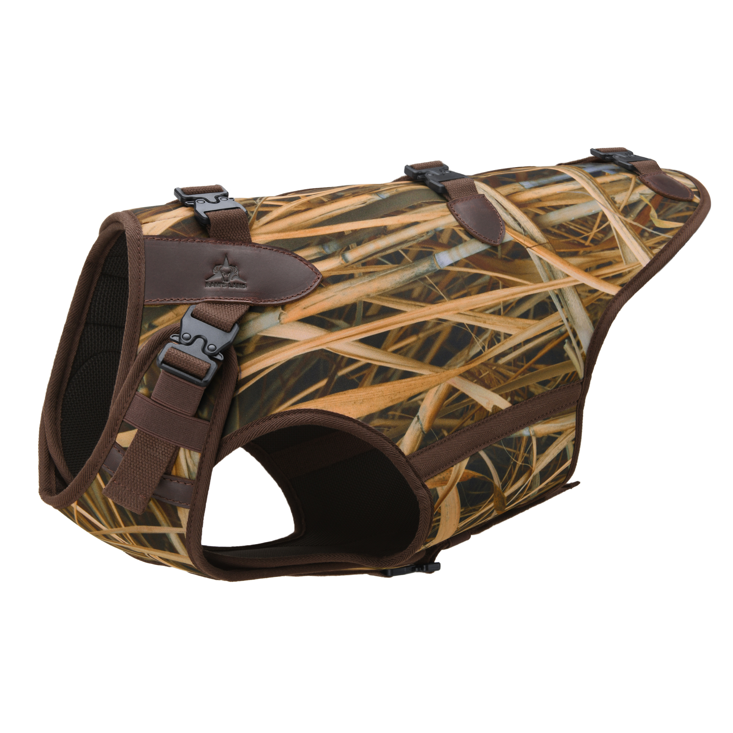 Hunting Tactical Dog Harness Adjustable Dog Vest - Camouflage Neoprene