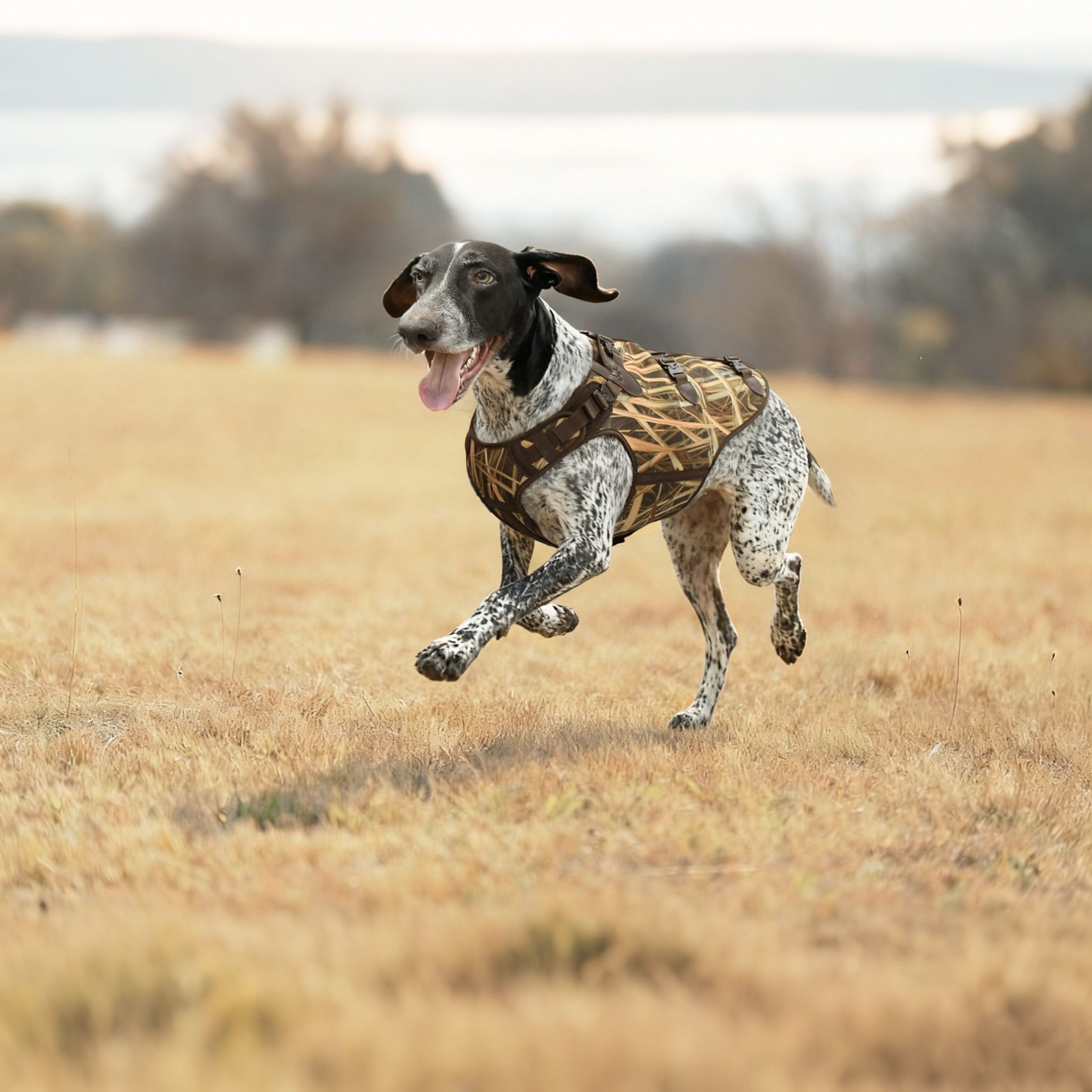 Hunting Tactical Dog Harness Adjustable Dog Vest - Camouflage Neoprene