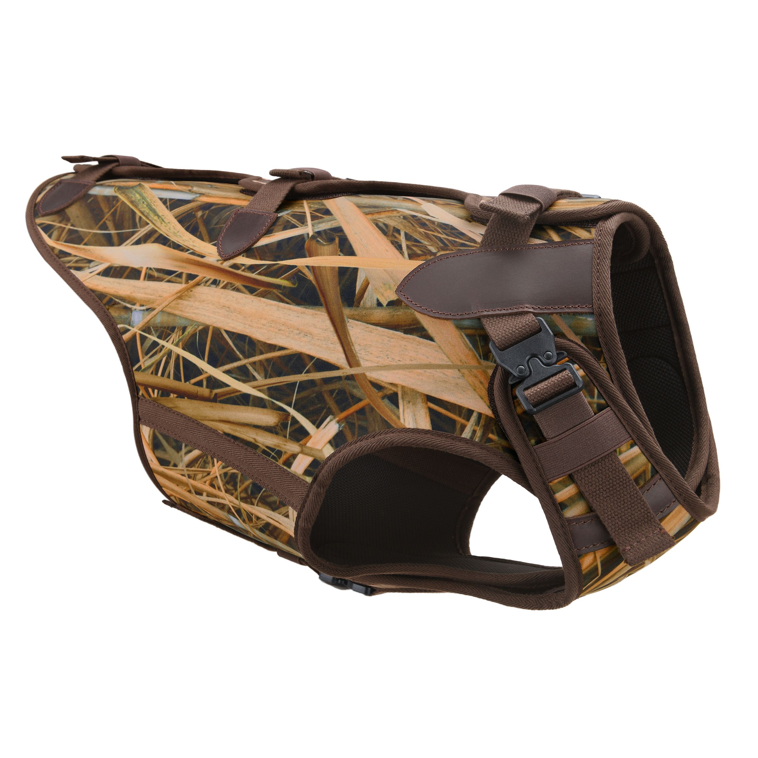 Hunting Tactical Dog Harness Adjustable Dog Vest - Camouflage Neoprene