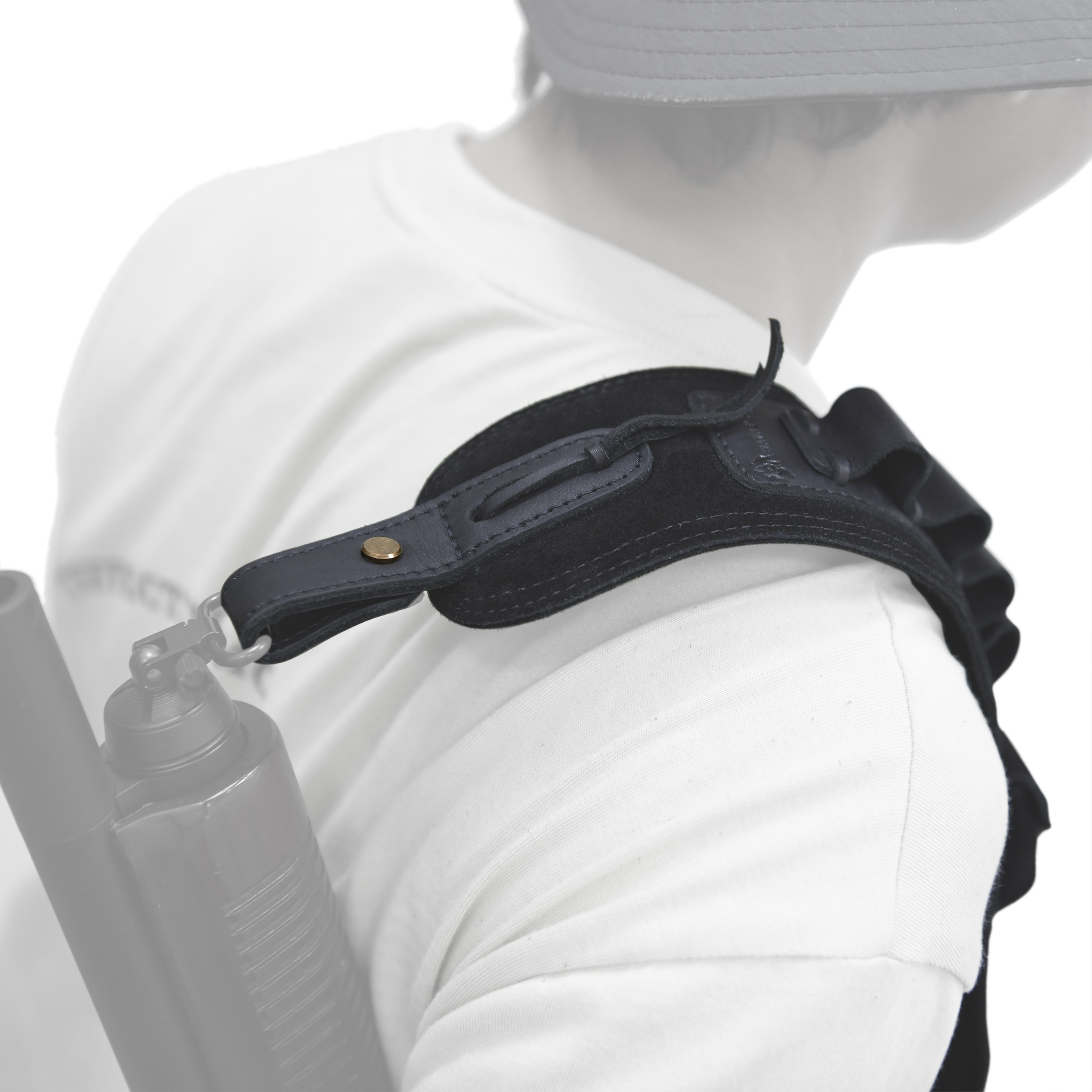 1 Set Leather No Drill Buttstock With Shotgun Sling for 12/16/20GA