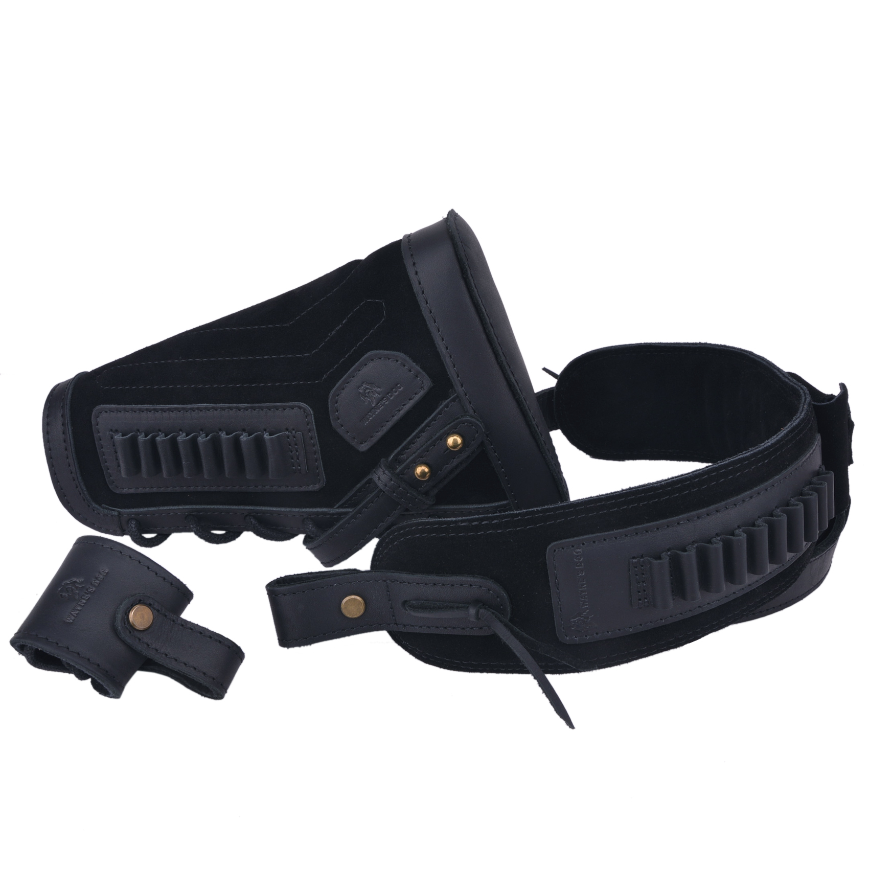 1 Set Leather No Drill Buttstock With Gun Sling , Barrel  Mount  For .308 .30-30 .357 .22LR .17hmr