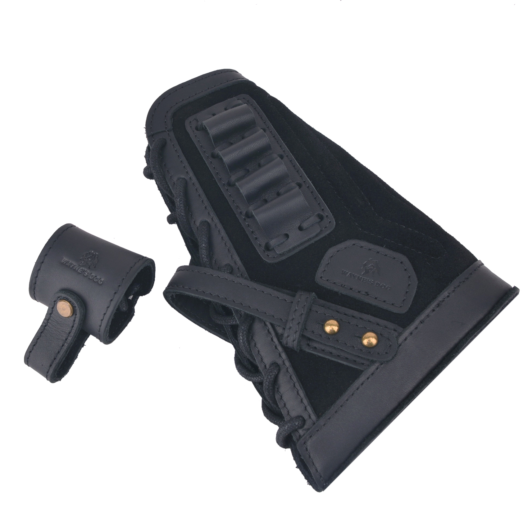 Leather Rifle No Drill Buttstock with Sling Barrel Mount .308  .30-06 .300WIN 410GA