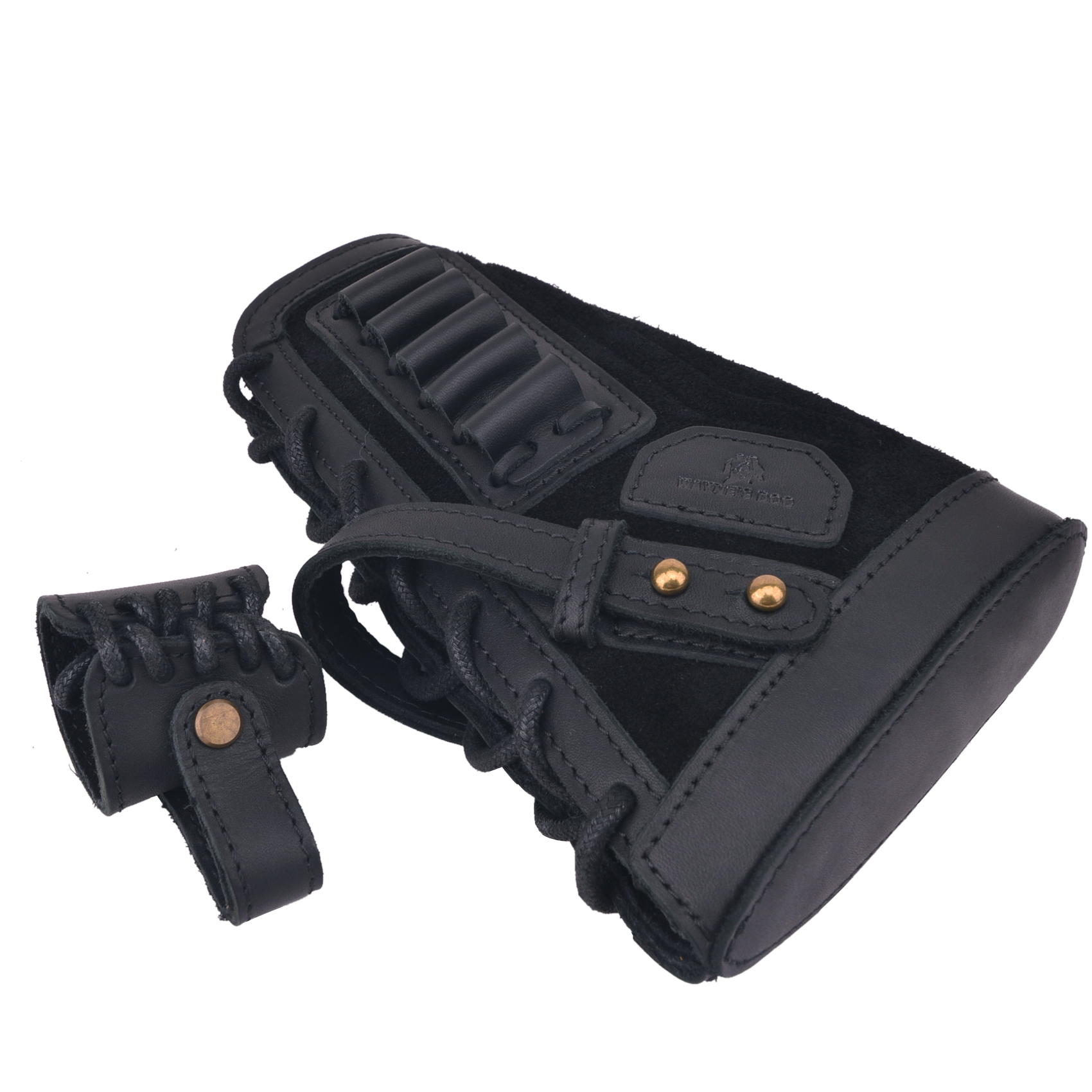 Leather Rifle No Drill Buttstock with Sling Barrel Mount .308 .30-06 .357 .22LR .30-30