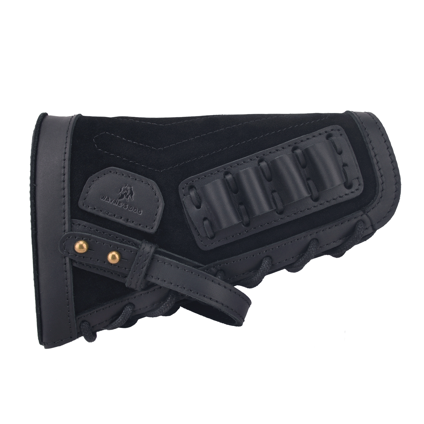 No Drilling Retro Leather Rifle Buttstock Shell Holder Gun Stock Cover Hunting .308  .30-06 .300WIN 410GA