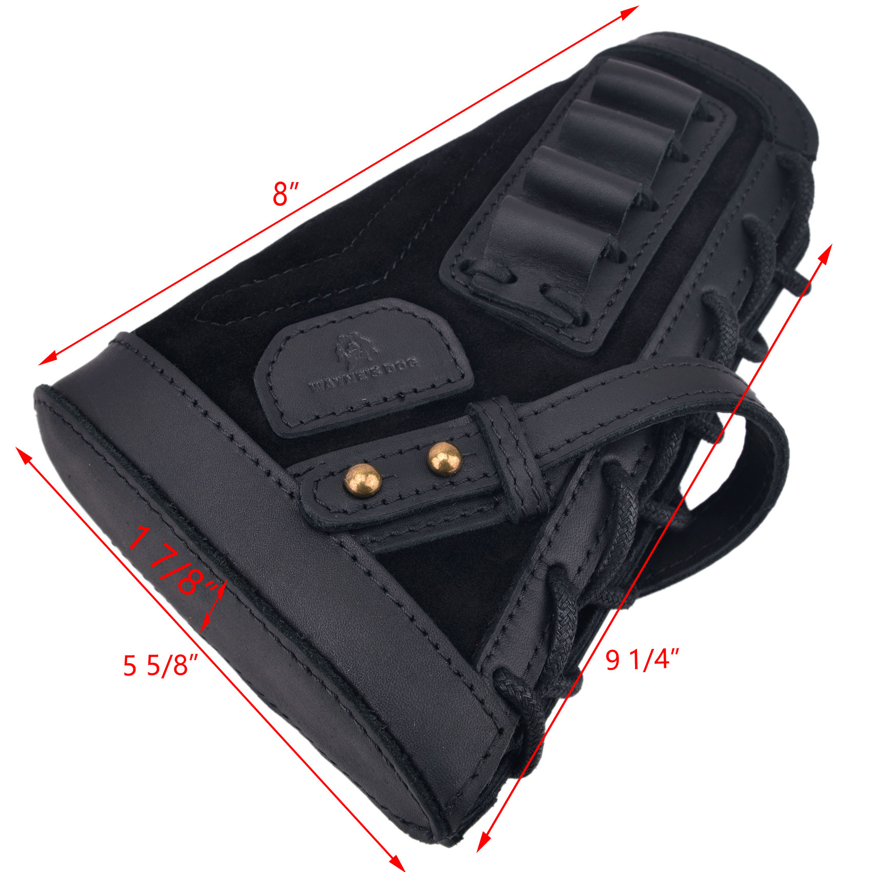 No Drilling Retro Leather Rifle Buttstock Shell Holder Gun Stock Cover Hunting .308  .30-06 .300WIN 410GA