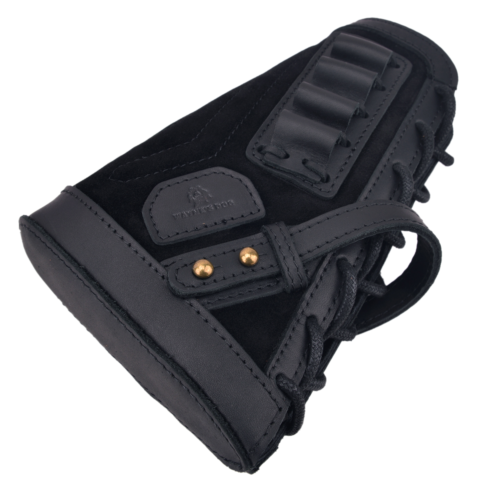 No Drilling Retro Leather Rifle Buttstock Shell Holder Gun Stock Cover Hunting .308  .30-06 .300WIN 410GA