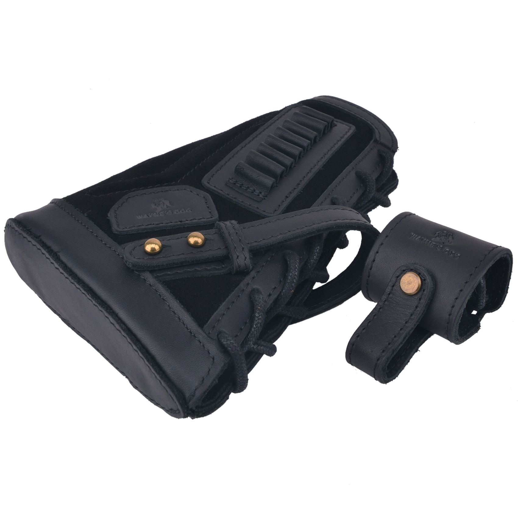 Leather Rifle No Drill Buttstock with Sling Barrel Mount .308 .30-06 .357 .22LR .30-30