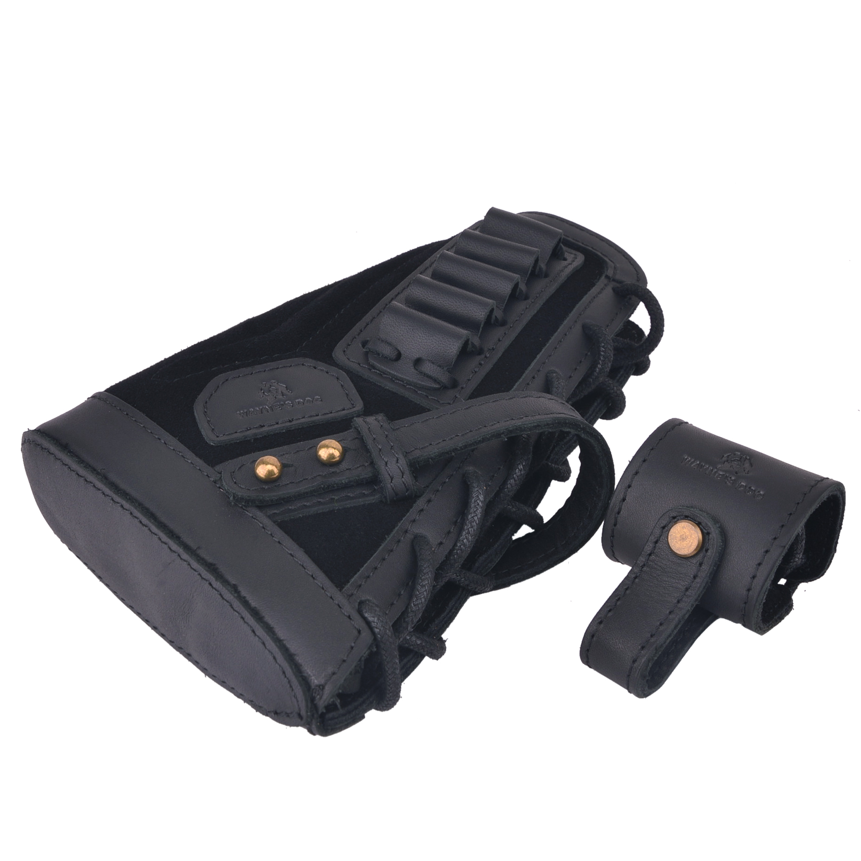 Leather Rifle No Drill Buttstock with Sling Barrel Mount .308 .30-06 .357 .22LR .30-30