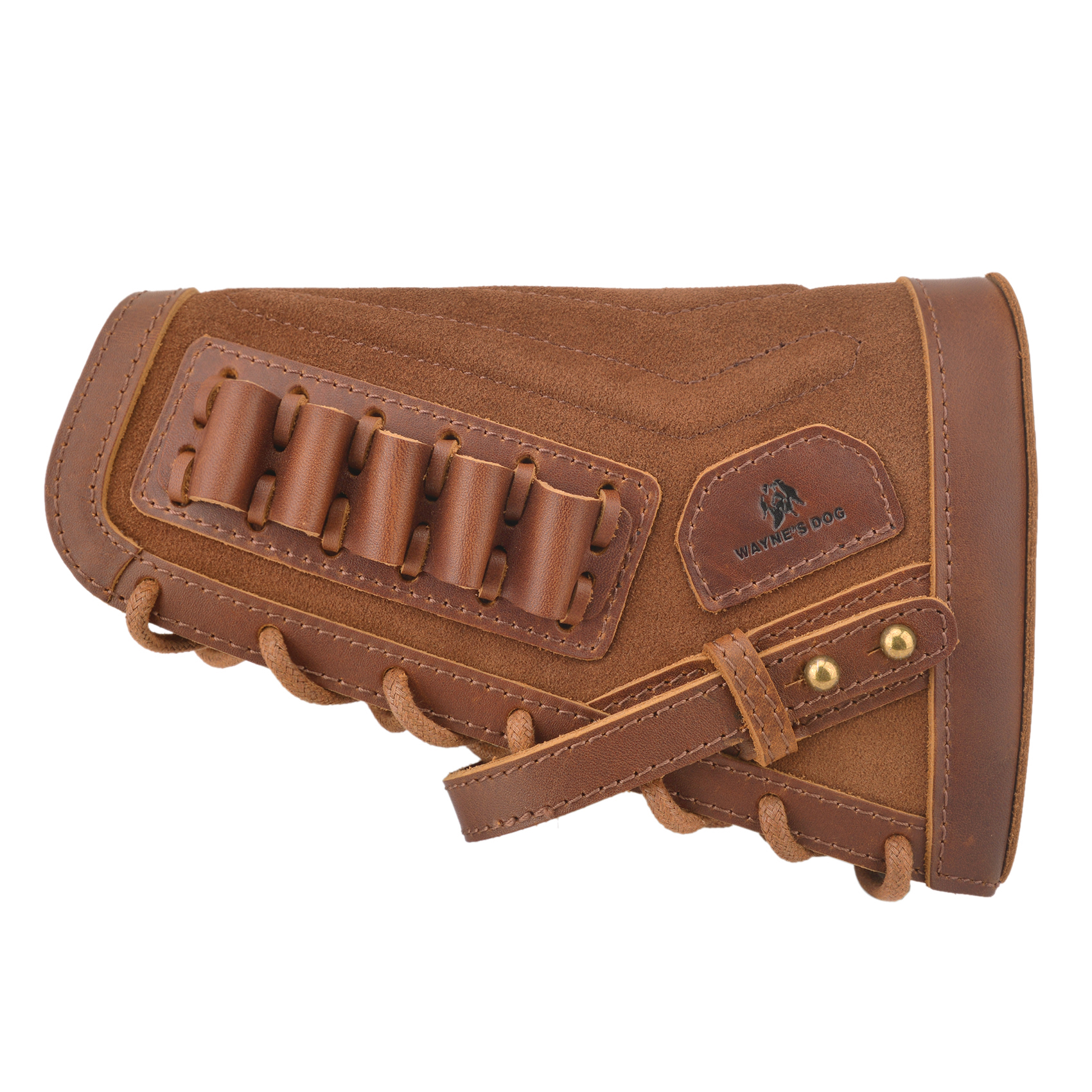 No Drilling Retro Leather Rifle Buttstock Shell Holder Gun Stock Cover Hunting .308  .30-06 .300WIN 410GA .30-30 .357 .22LR .17HMR
