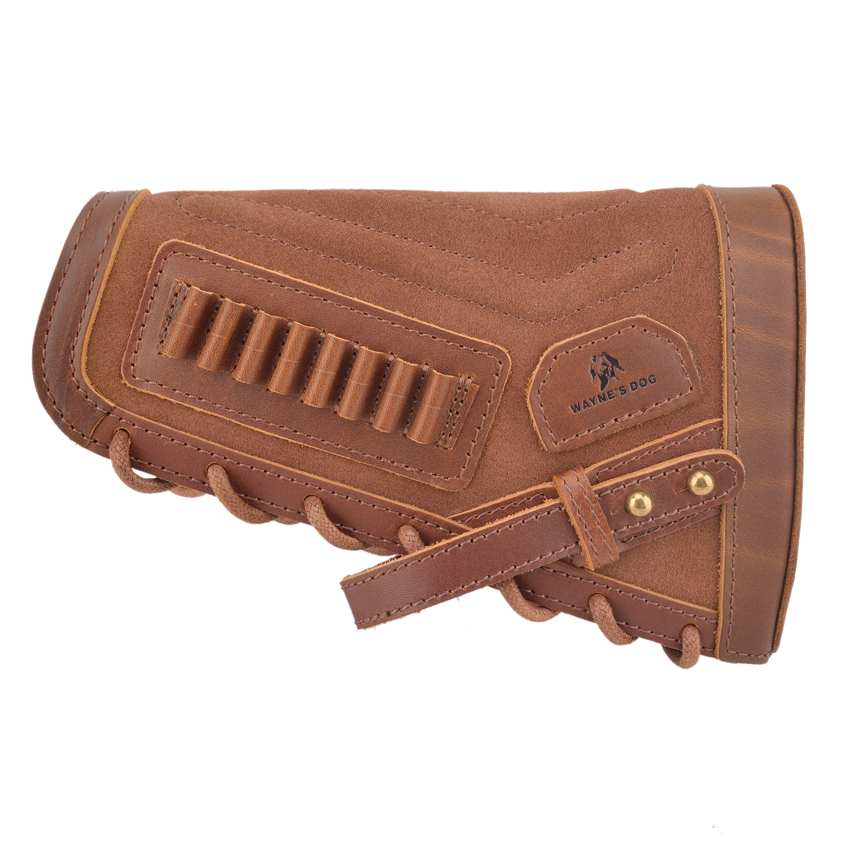 No Drilling Retro Leather Rifle Buttstock Shell Holder Gun Stock Cover Hunting .308  .30-06 .300WIN 410GA .30-30 .357 .22LR .17HMR